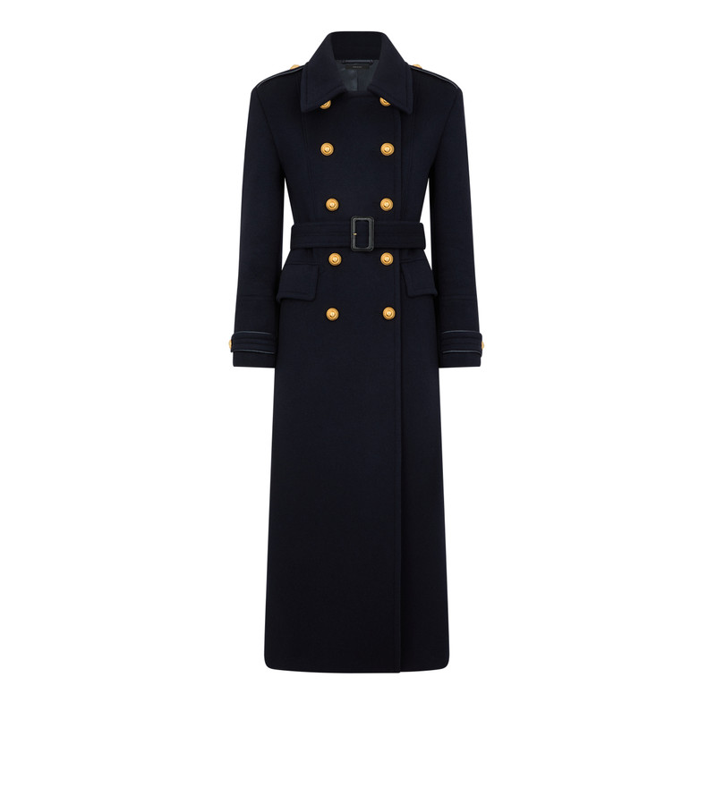 VIRGIN WOOL FELT MILITARY LONG COAT 1
