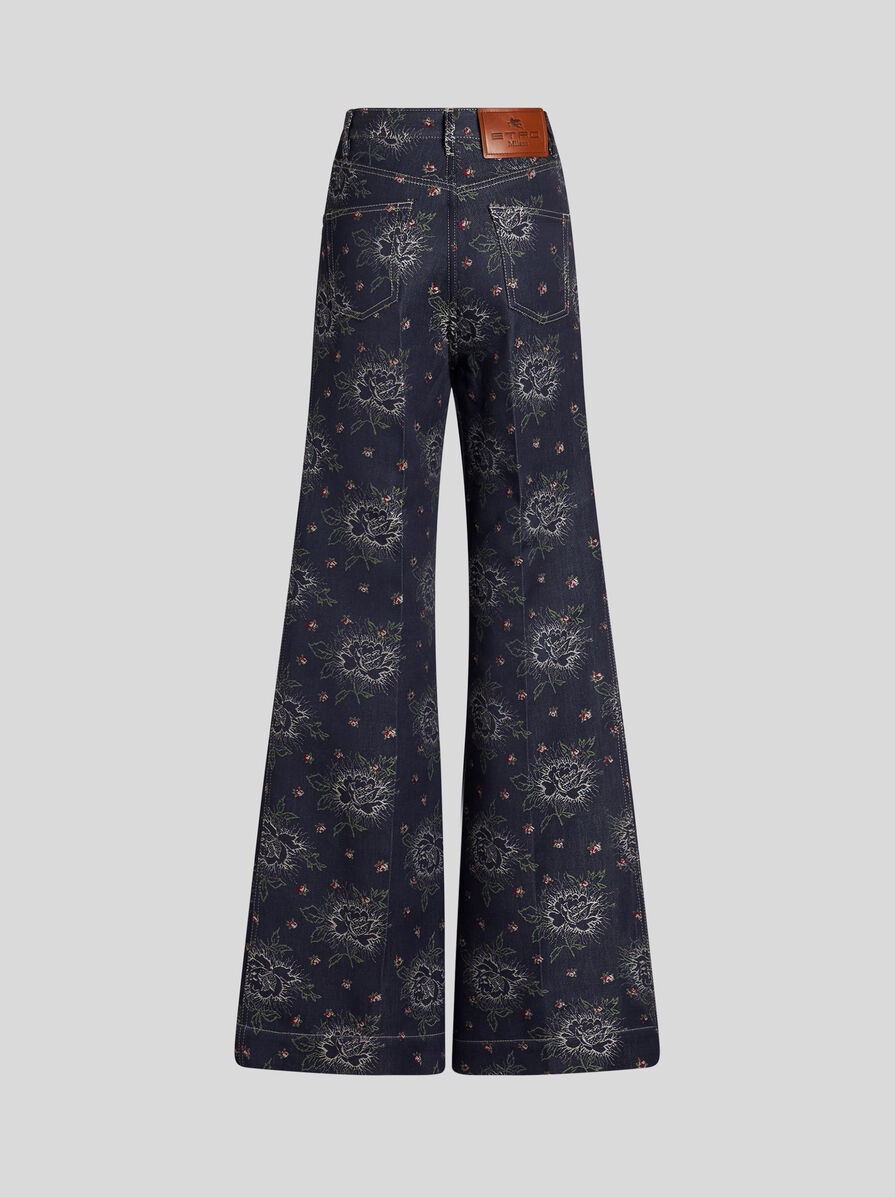 FLARED JACQUARD JEANS - 6