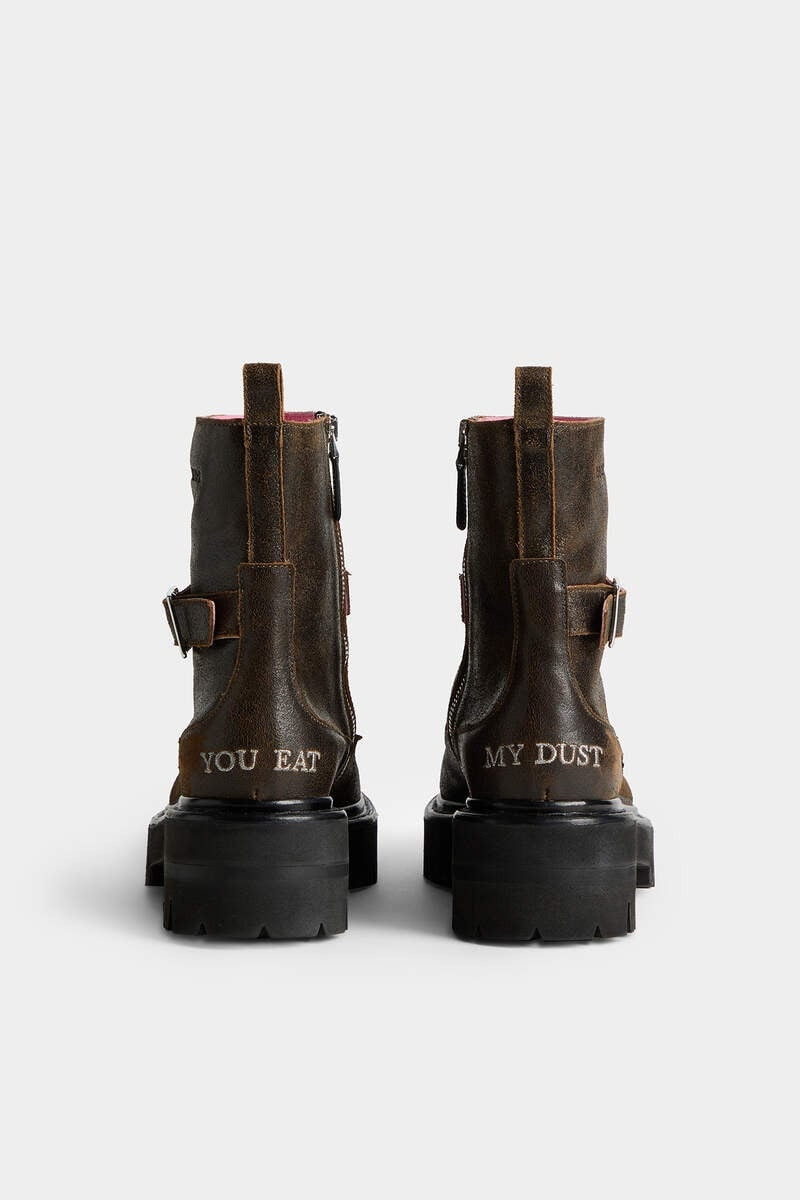 DSQUARED2 DISTRESSED COMBAT BOOTS outlook