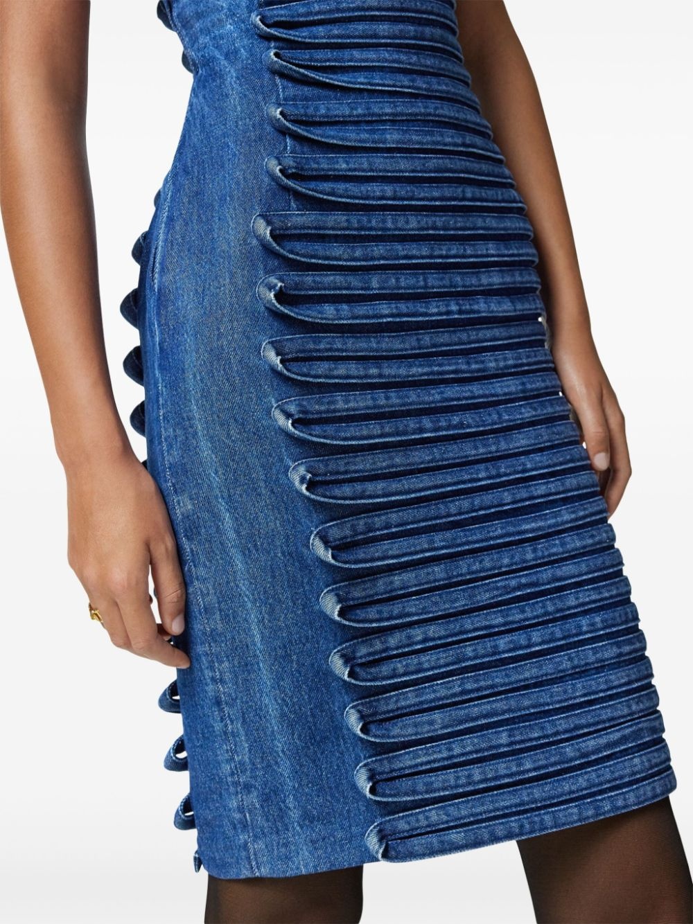 panel-detail mini dress - 5