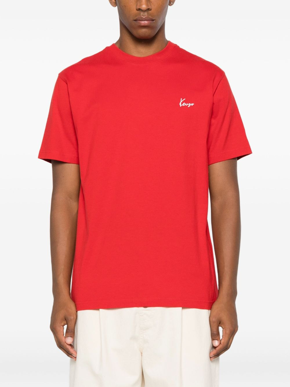 floral-print crew-neck T-shirt - 3