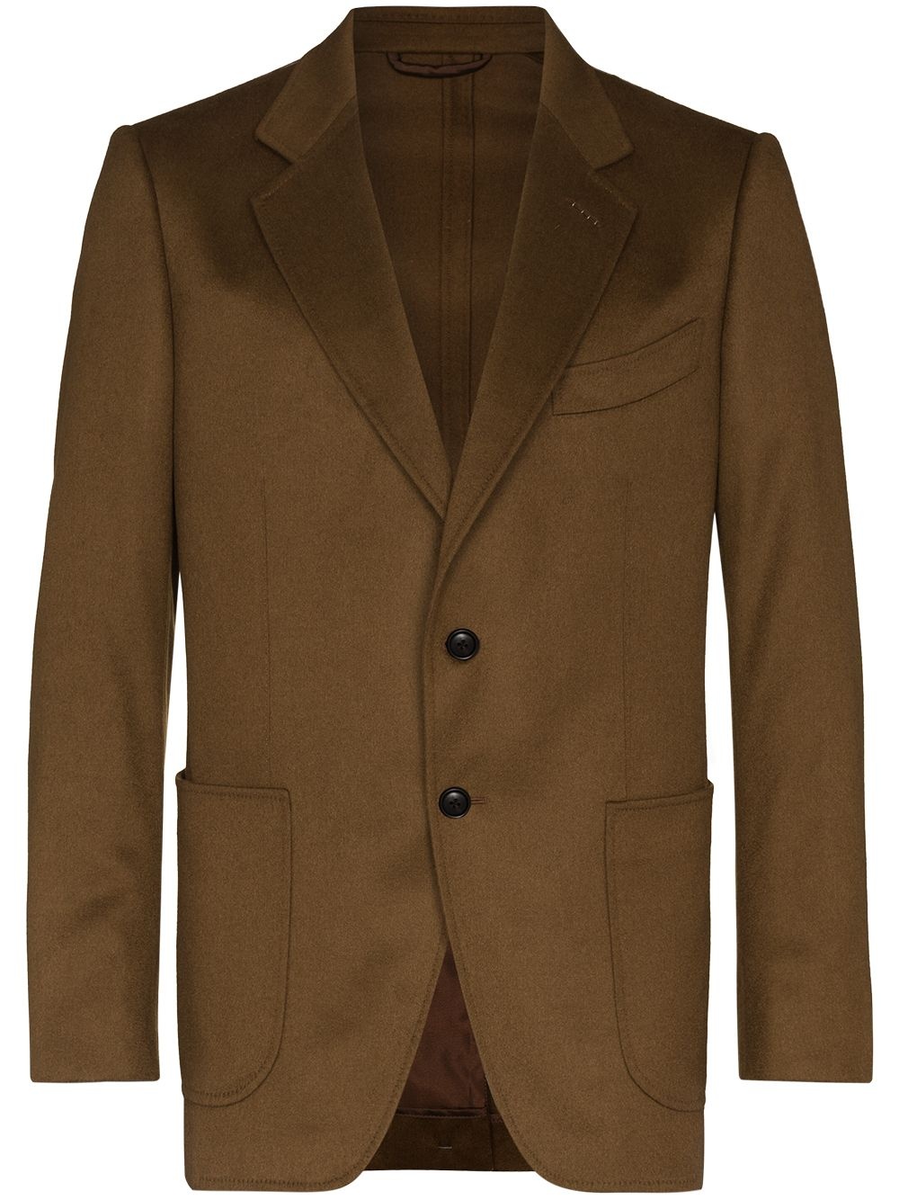 single-breasted cashmere blazer - 1