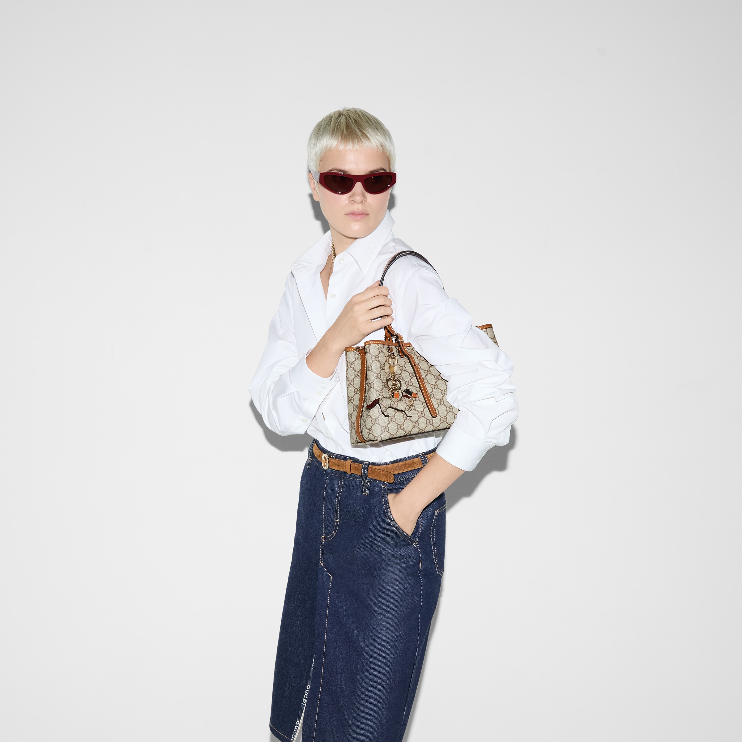 GG Emblem small tote bag - 3