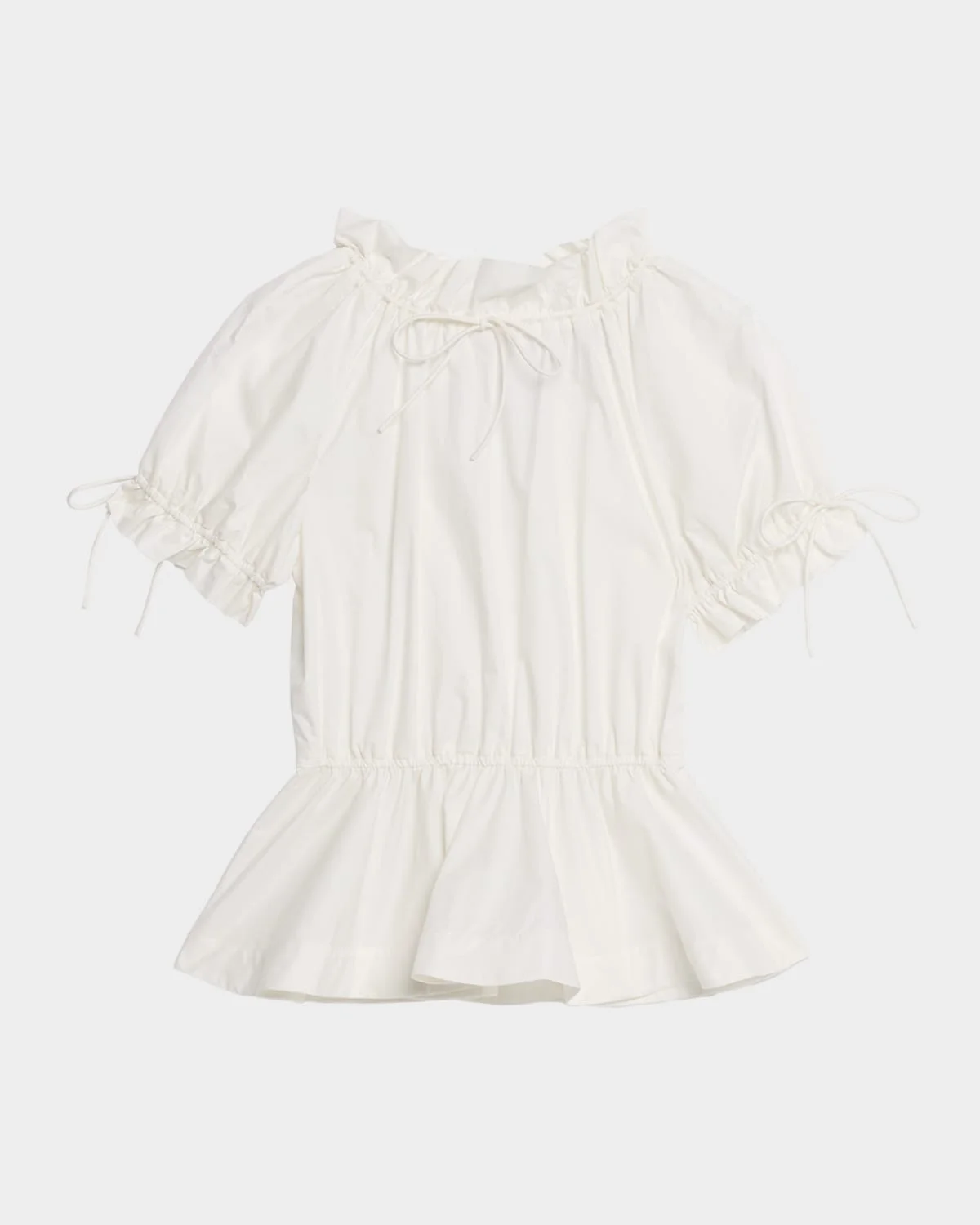 Rosalina Drawstring Poplin Blouse - 1