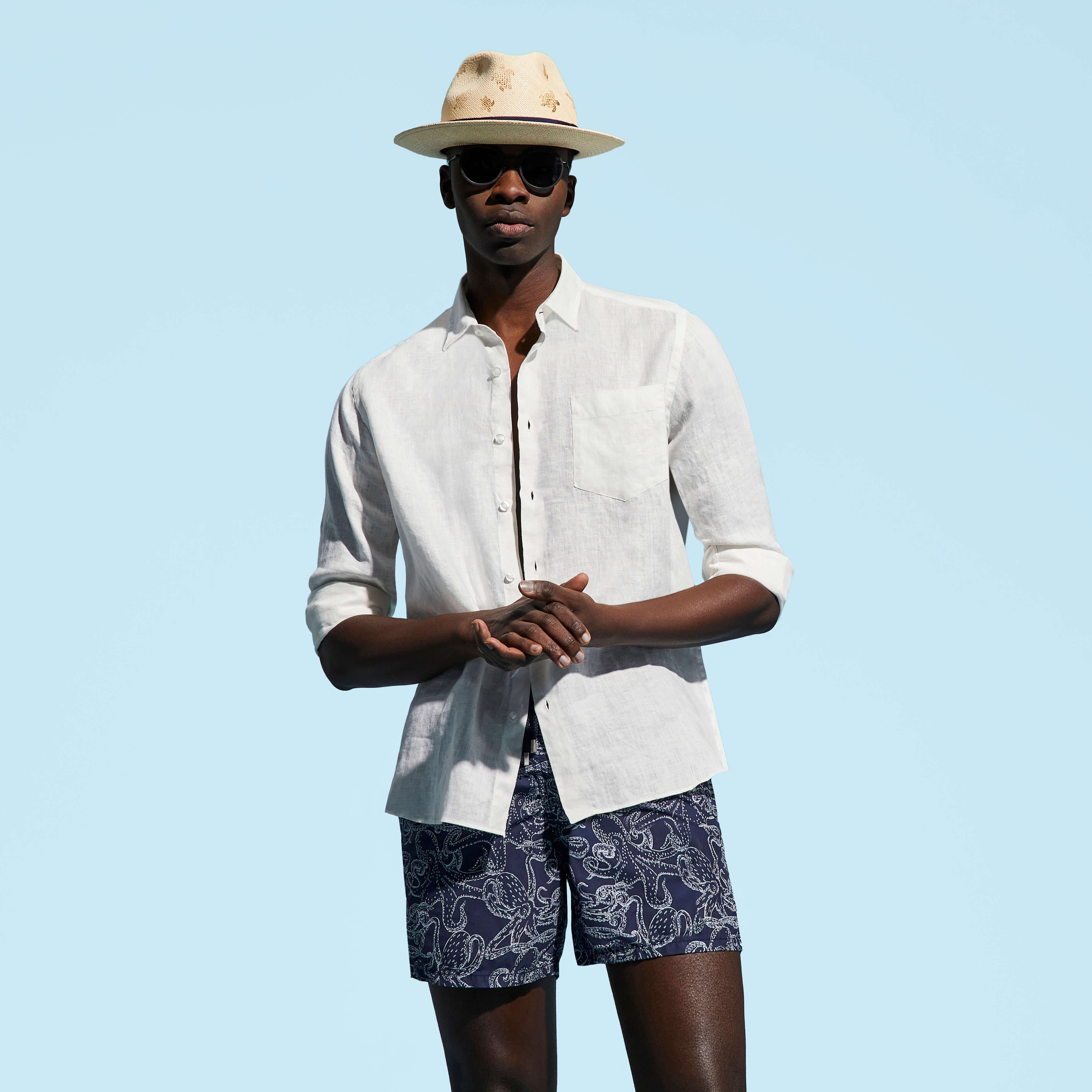Men Linen Shirt Solid - 3