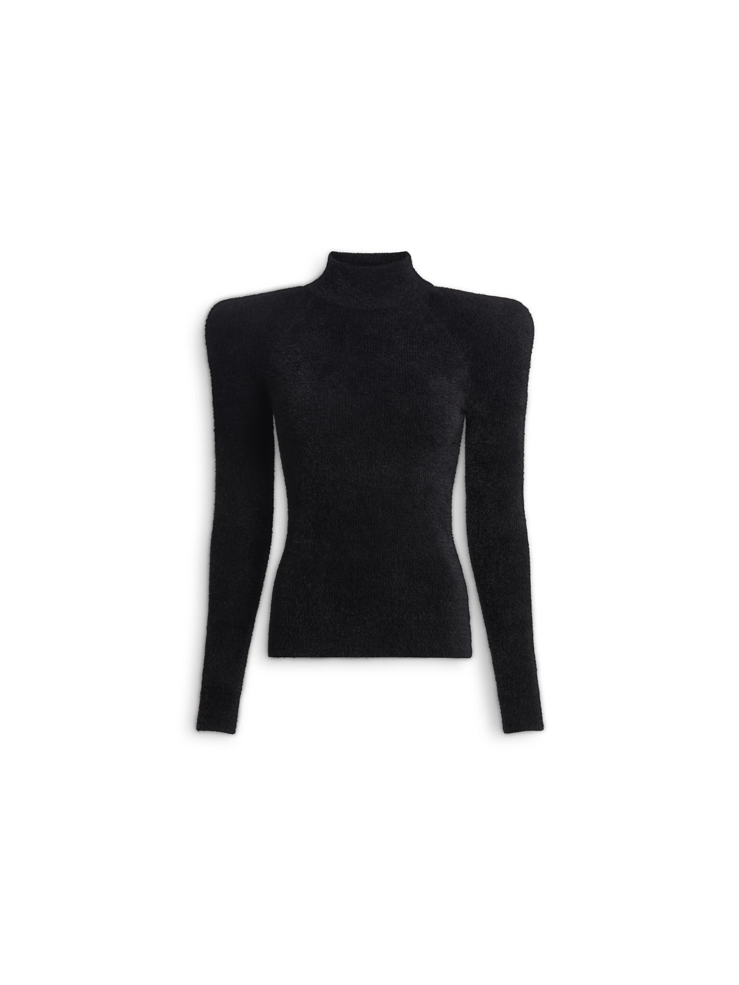 Fluffy ribbed knit jumper - 1