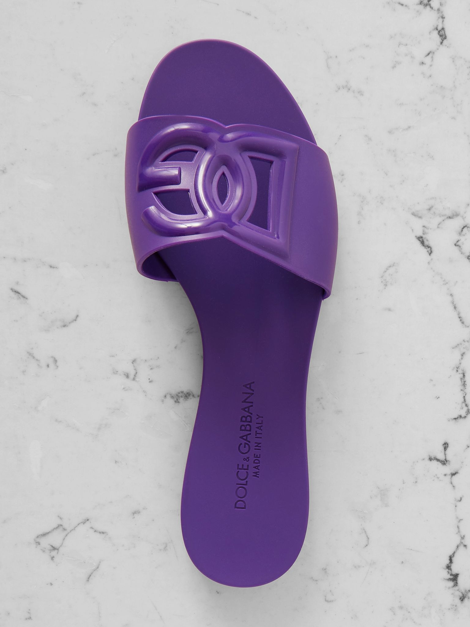 Maiolica cutout rubber slides Purple - 5