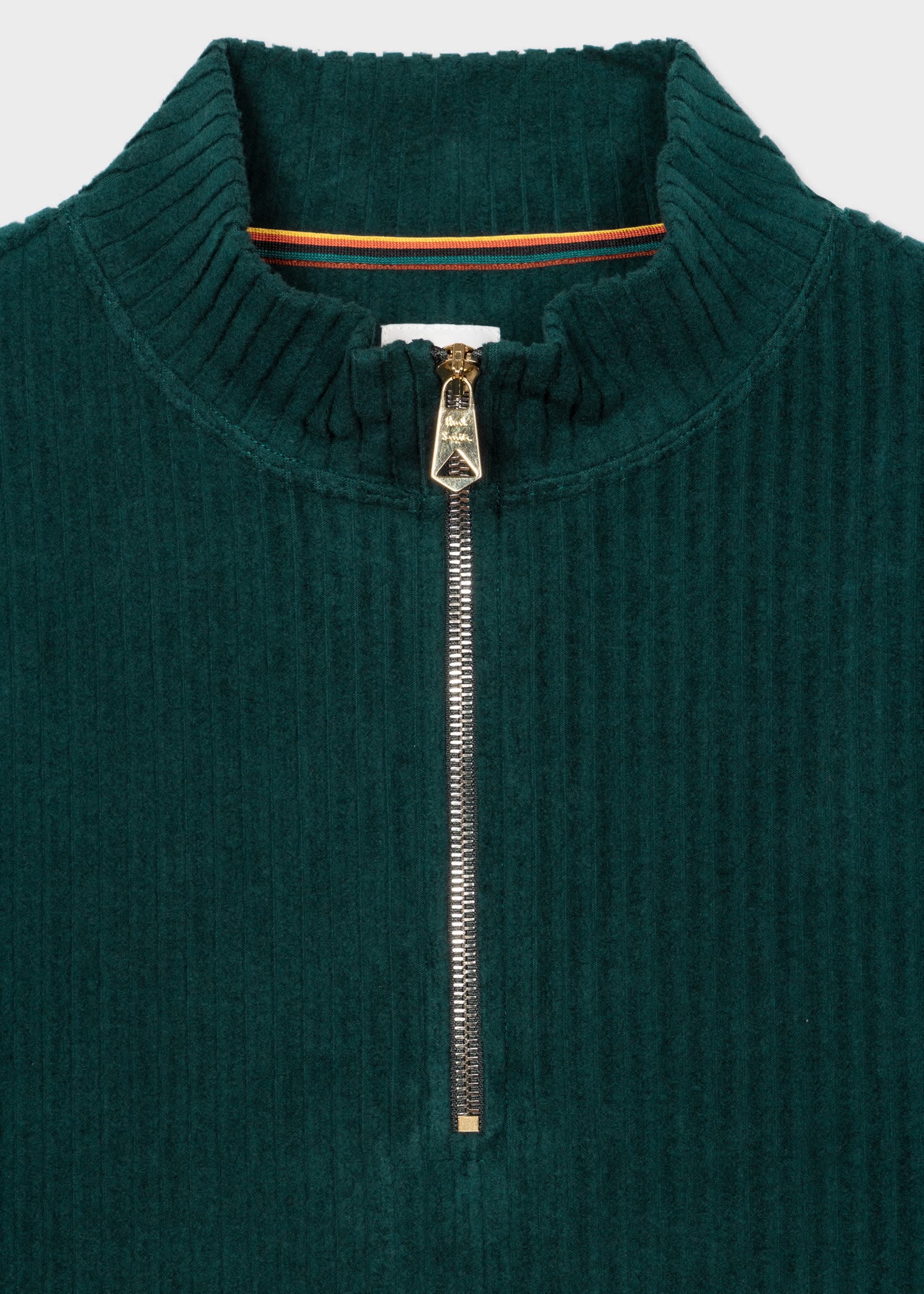 Brushed Cotton Zip-Neck Sweatshirt - 2