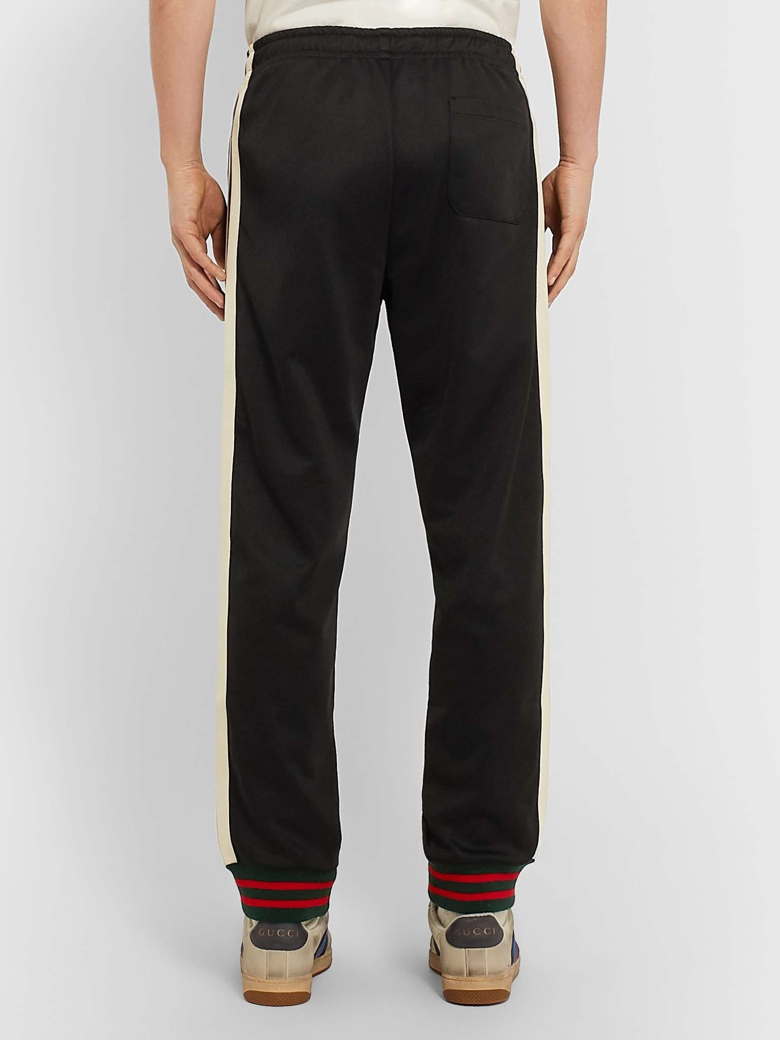 Tapered Webbing-Trimmed Tech-Jersey Track Pants - 5