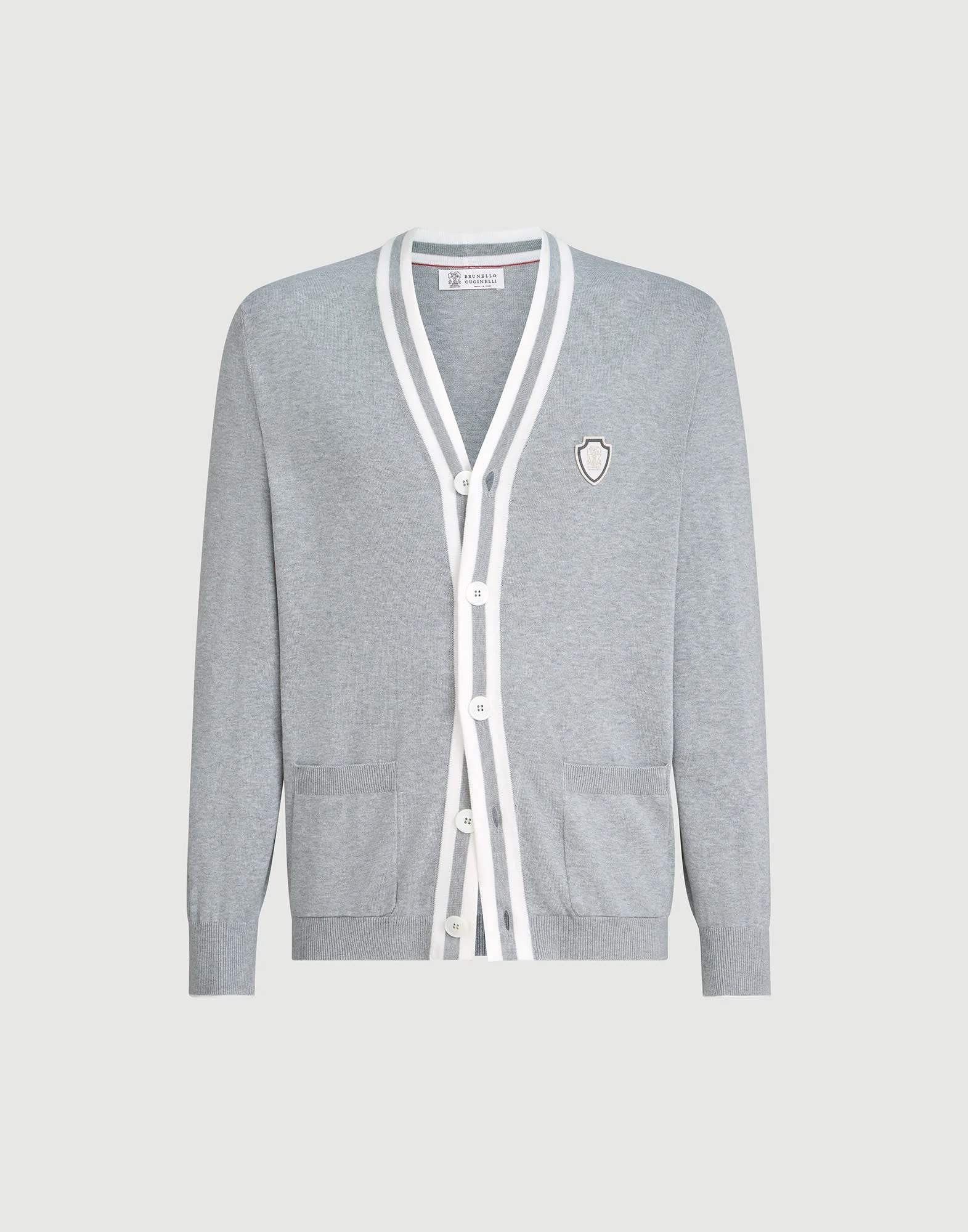 Cotton cardigan with logo - 1