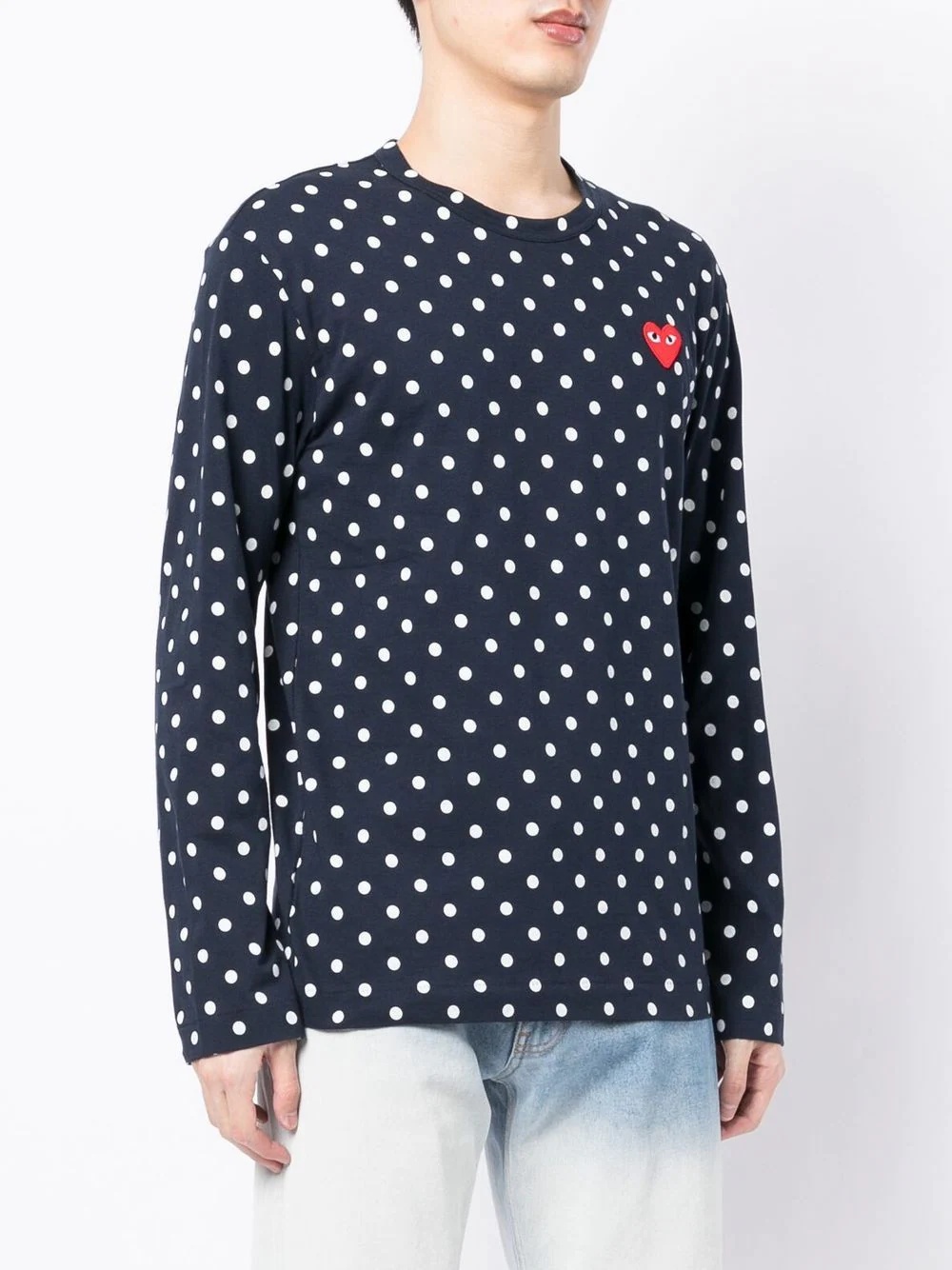 polka-dot long-sleeve T-Shirt - 3