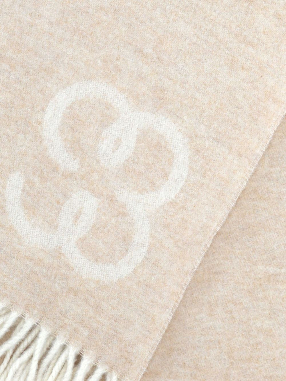 fringed logo scarf - 2
