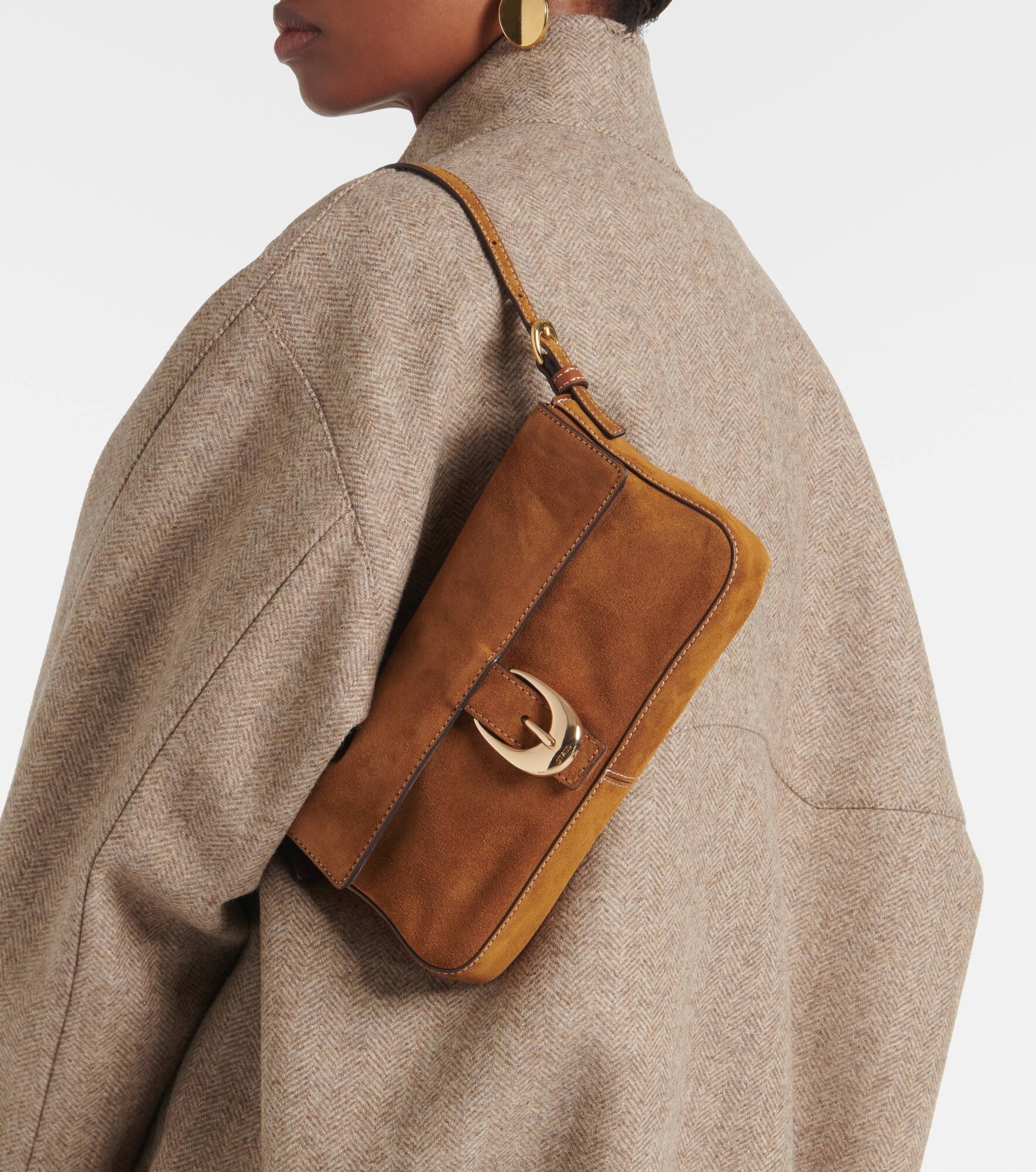 Harlow suede shoulder bag - 6