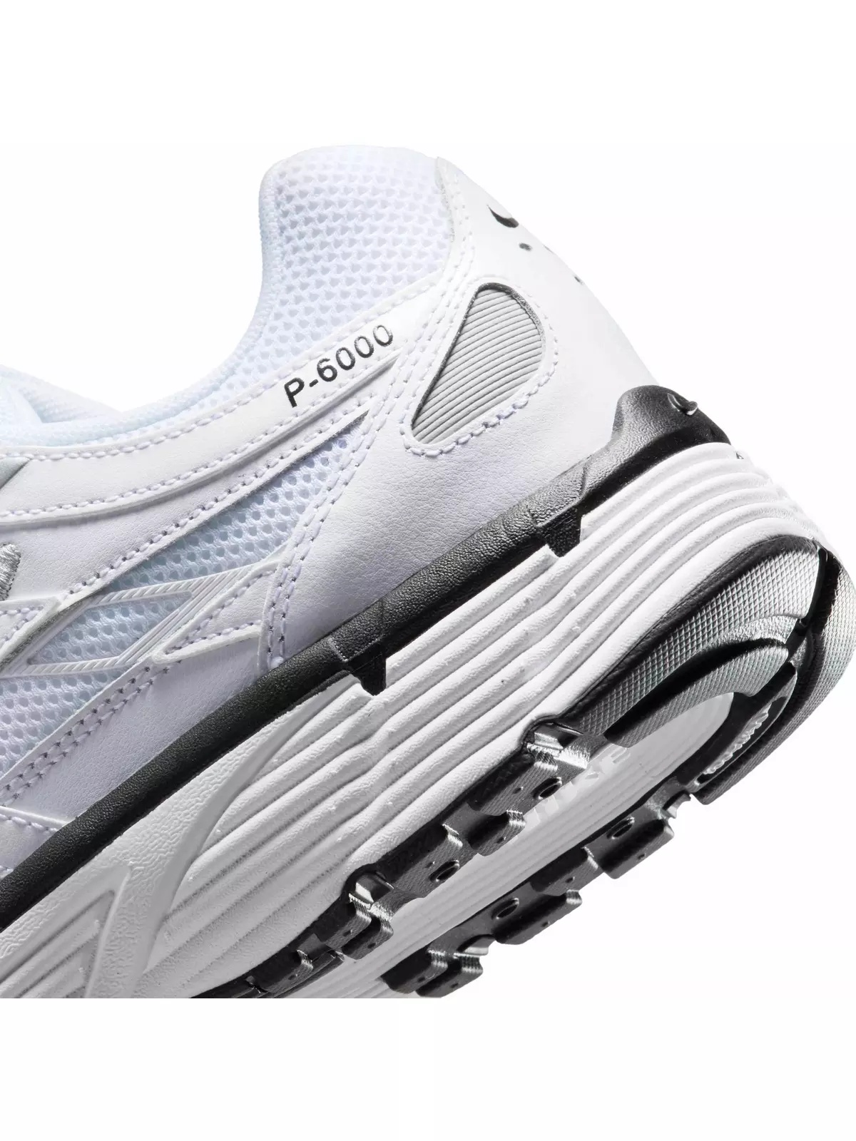P-6000 "White/Metallic Silver/Black/Black" Men's Shoe - 8