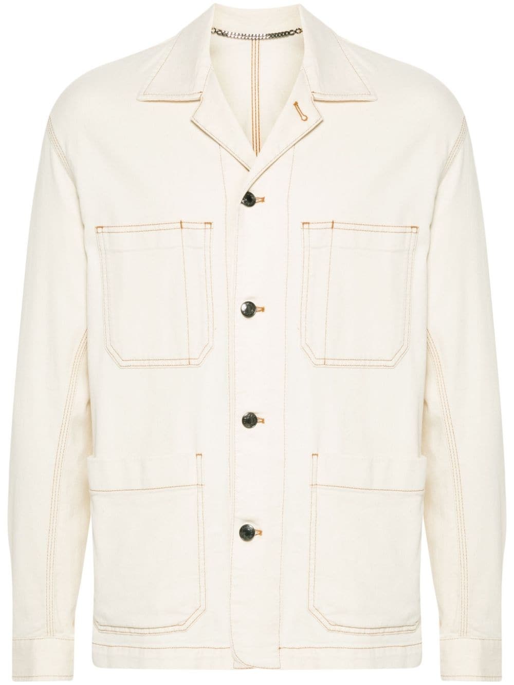 camp-collar shirt jacket - 1