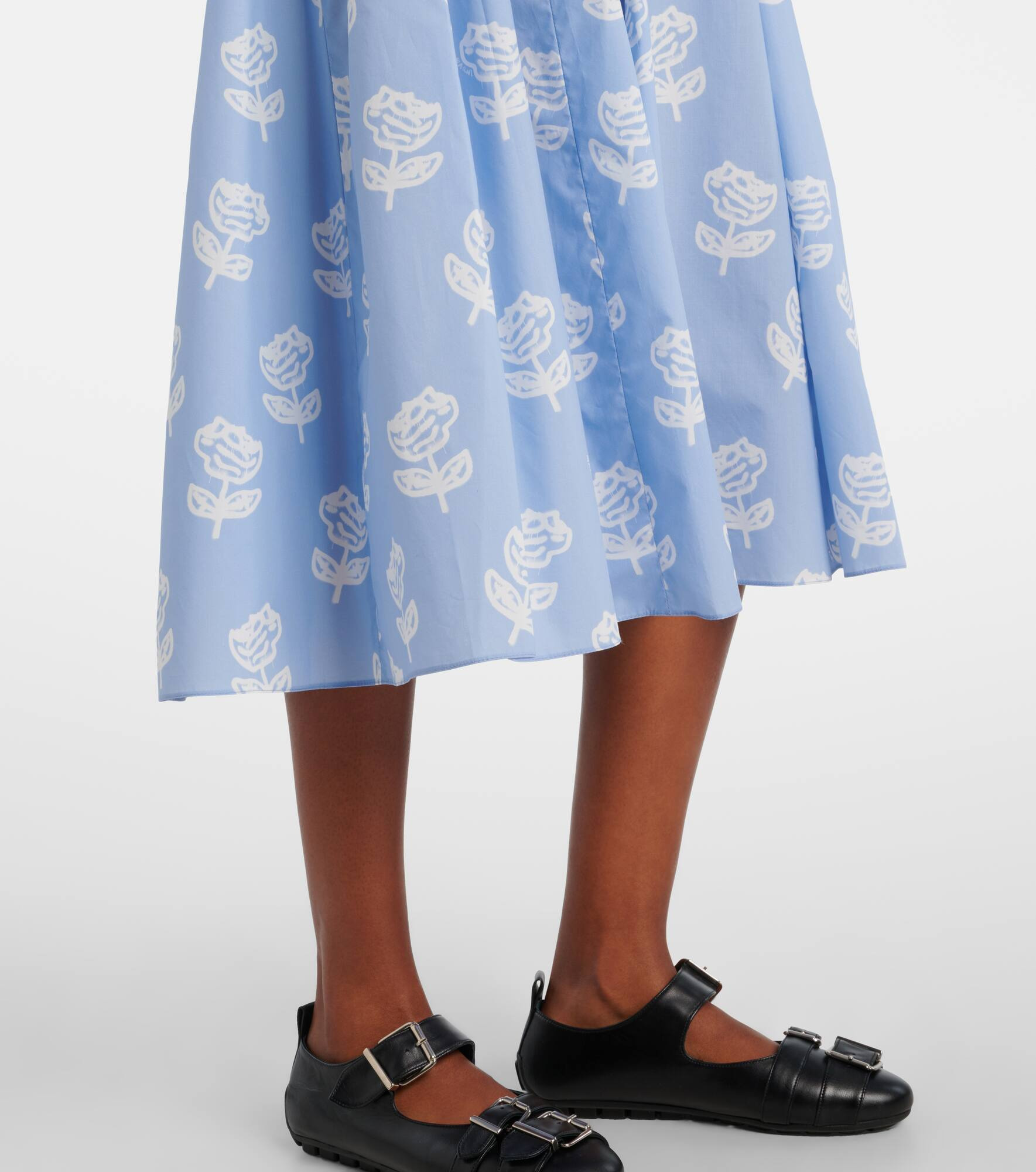 Floral cotton midi dress - 5