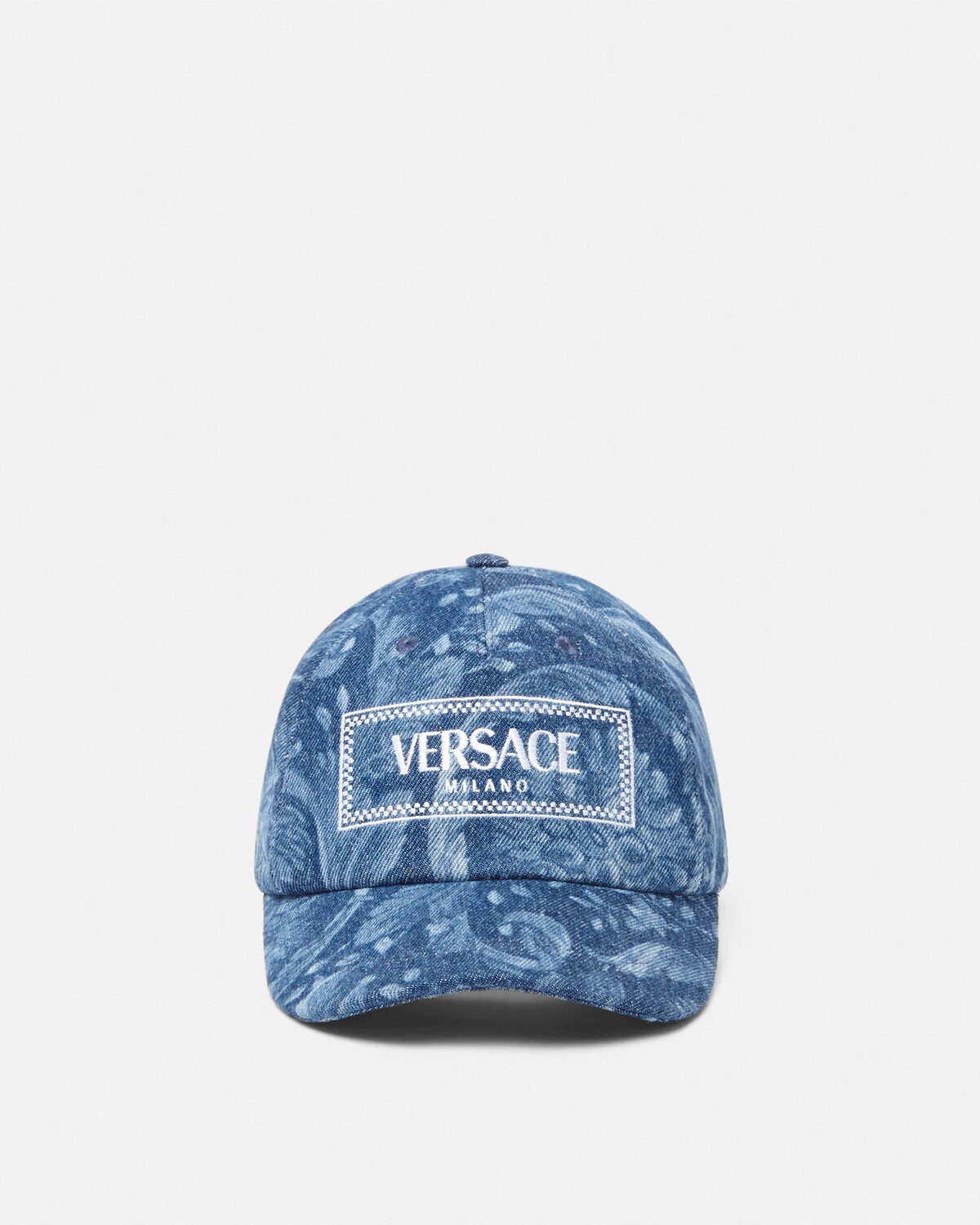 Barocco Denim Logo Baseball Cap - 1