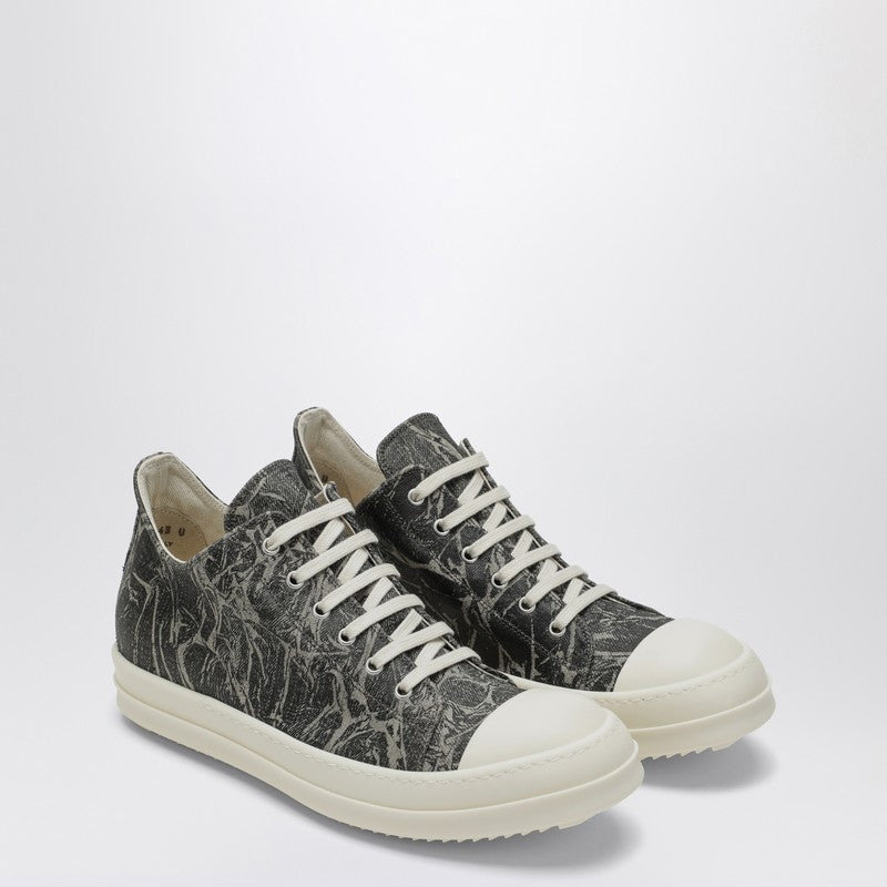 Drkshdw Black/Cream Low Sneakers In Denim-Effect Fabric Men - 1
