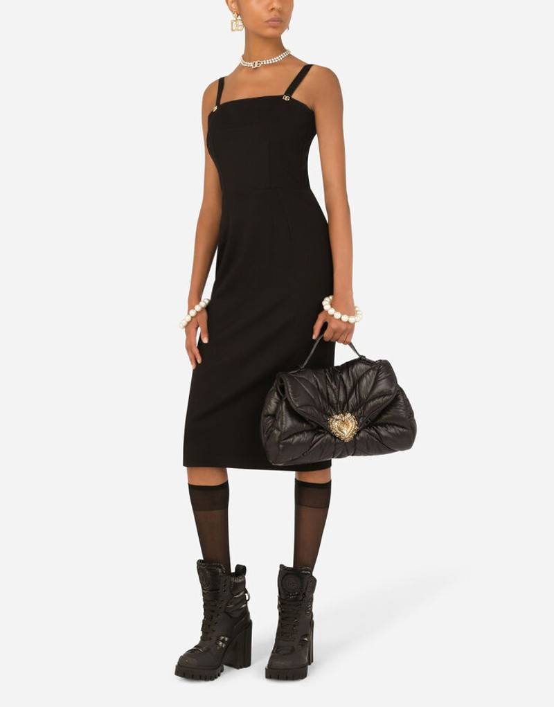Jersey calf-length dress with DG embellishment 6