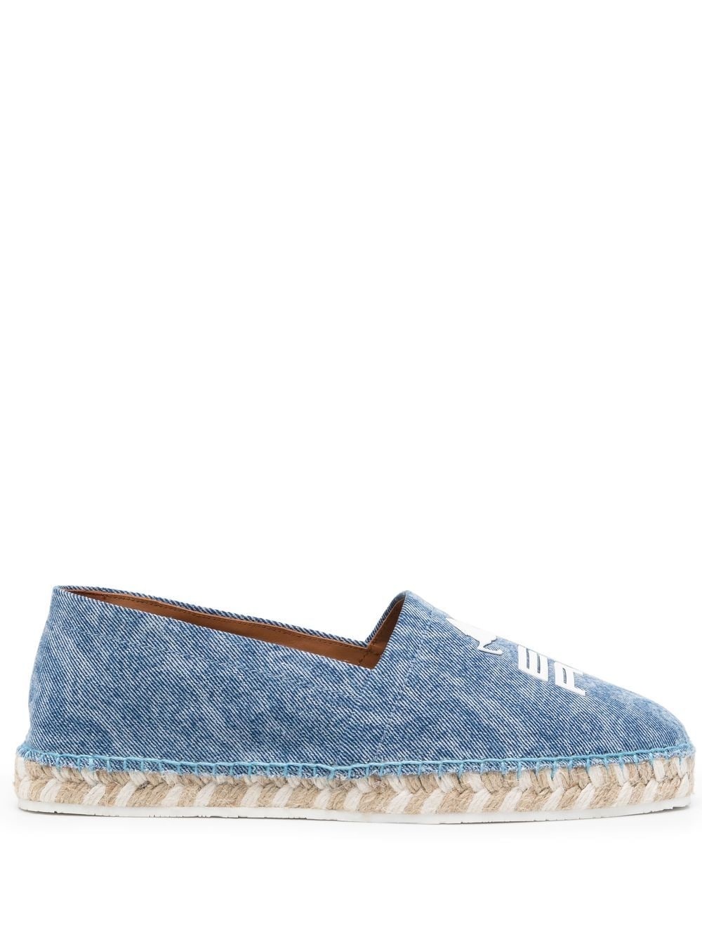 raffia sole logo espadrilles - 1