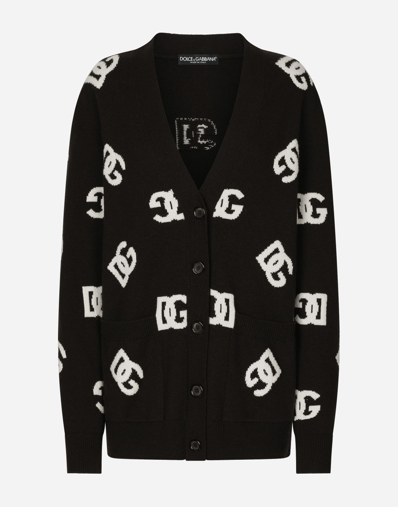Wool cardigan with DG inlay 1