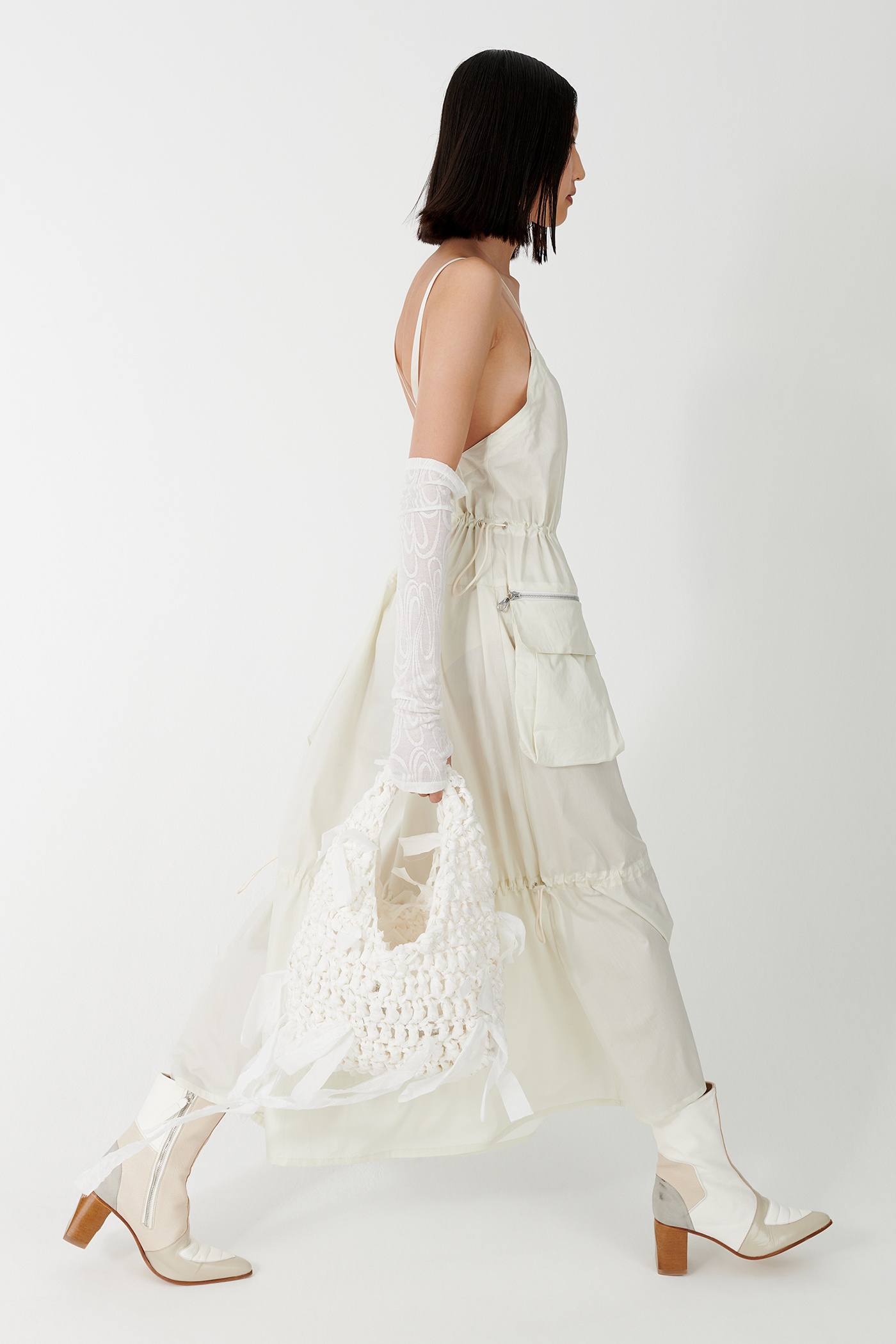 Parachute Dress Pearl Beige Cotton Chinz - 8