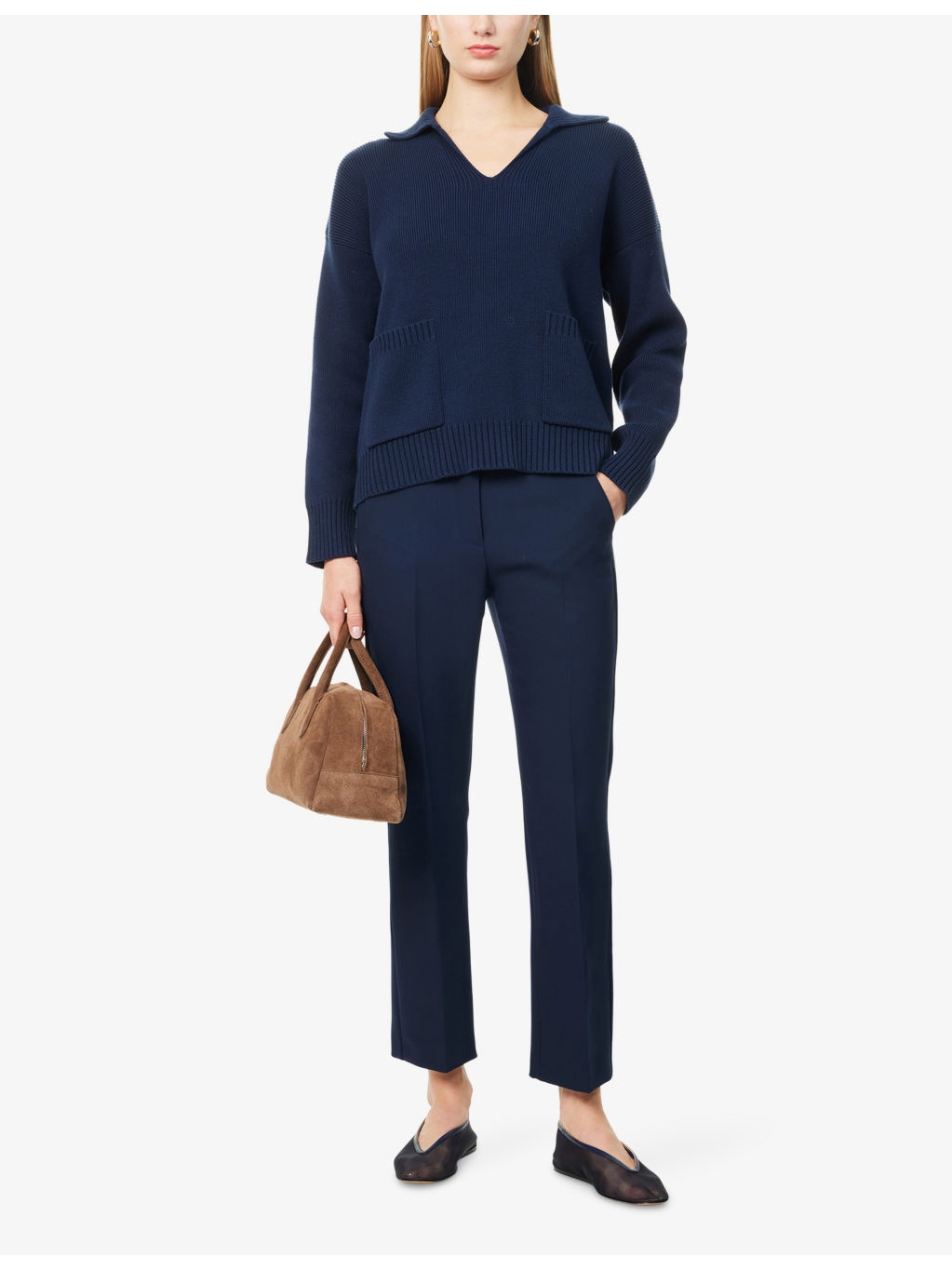 Saloon V-Neck Cotton Jumper - 2