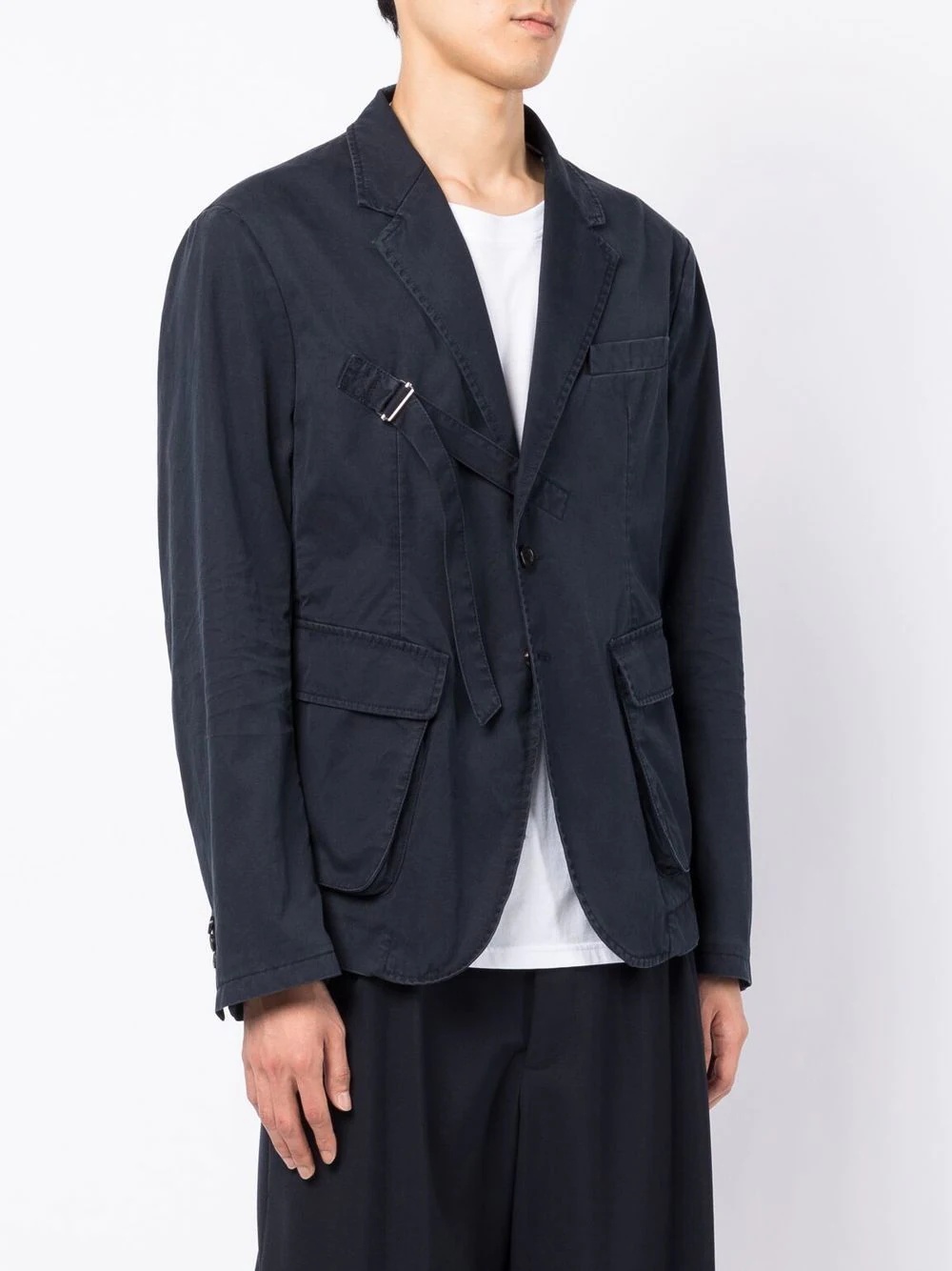 single-breasted patch-pocket blazer - 3