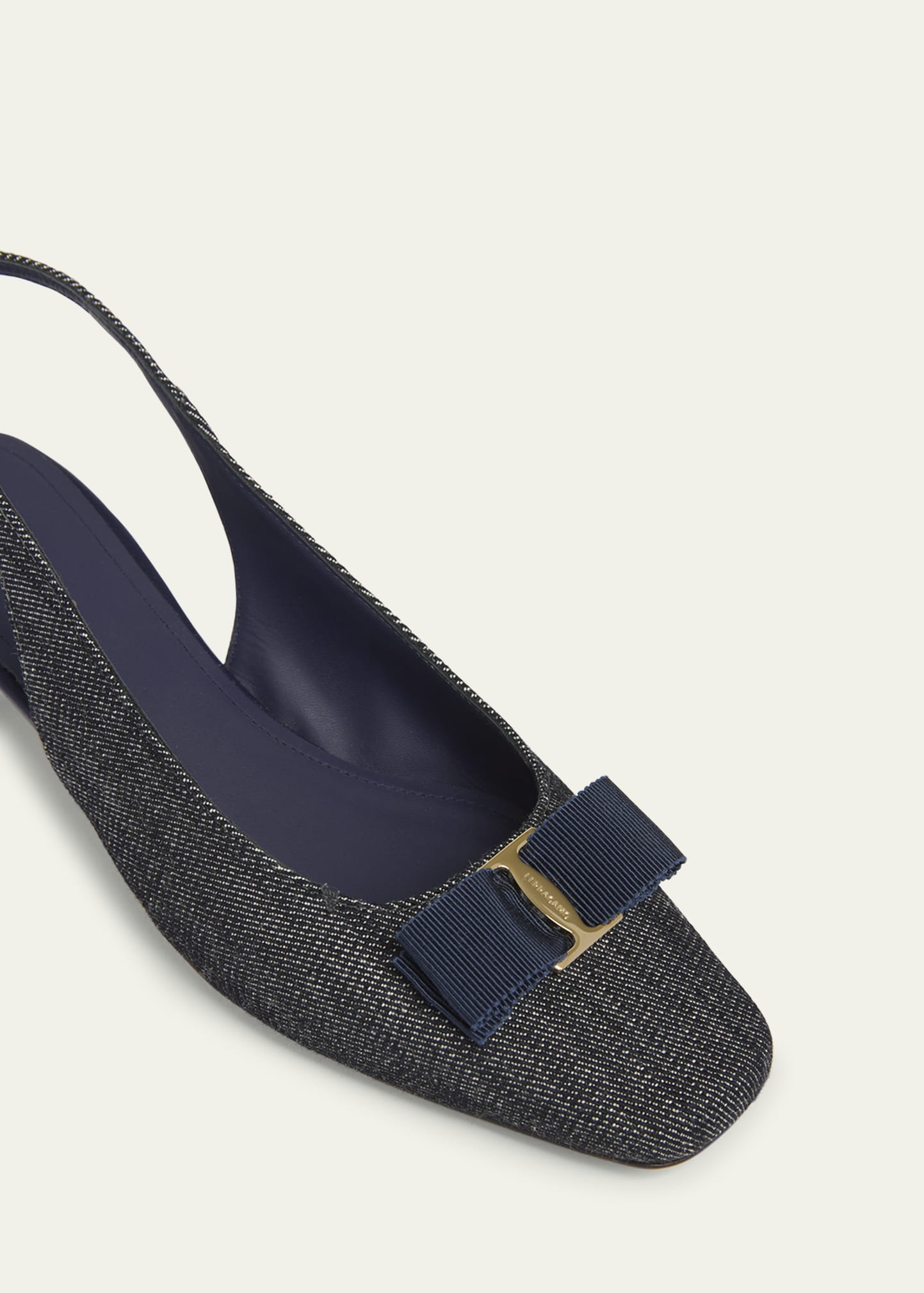 Rivada Denim Bow Slingback Pumps - 4