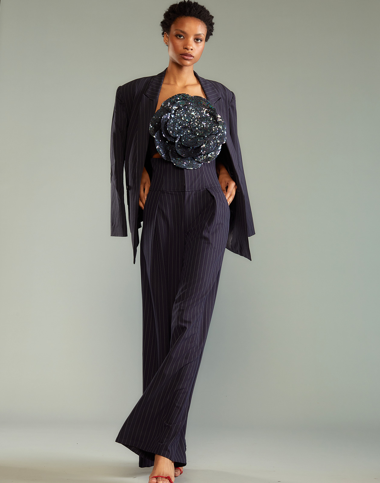 Pinstripe Blazer - 3