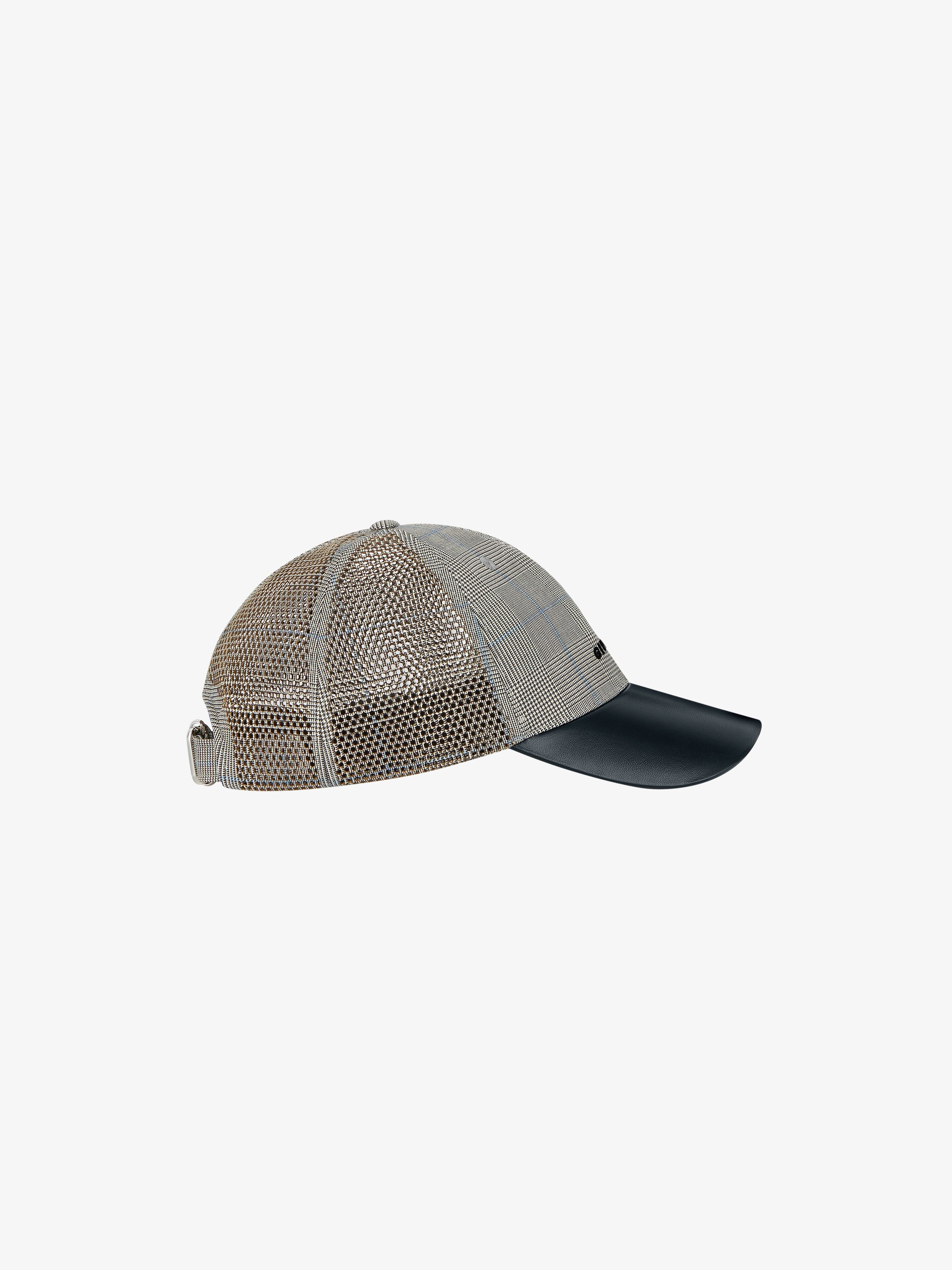 GIVENCHY CAP IN PERFORATED WOOL AND LEATHER - 3