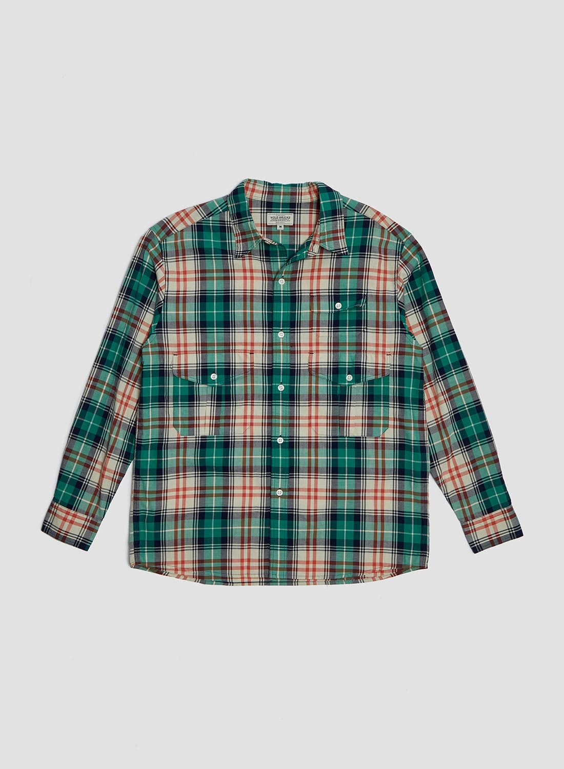 Wild Bricks Three-Pocket Scout Shirt in Green/Orange - 1