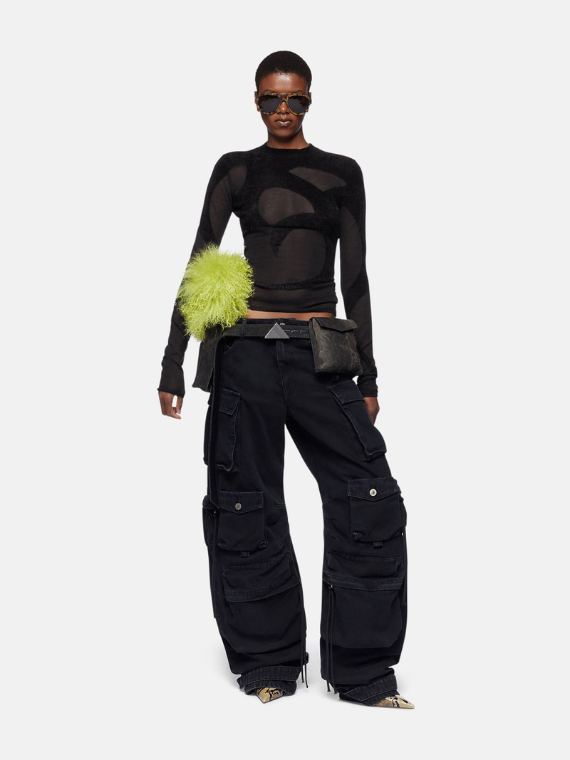 THE ATTICO BLACK SWEATER outlook