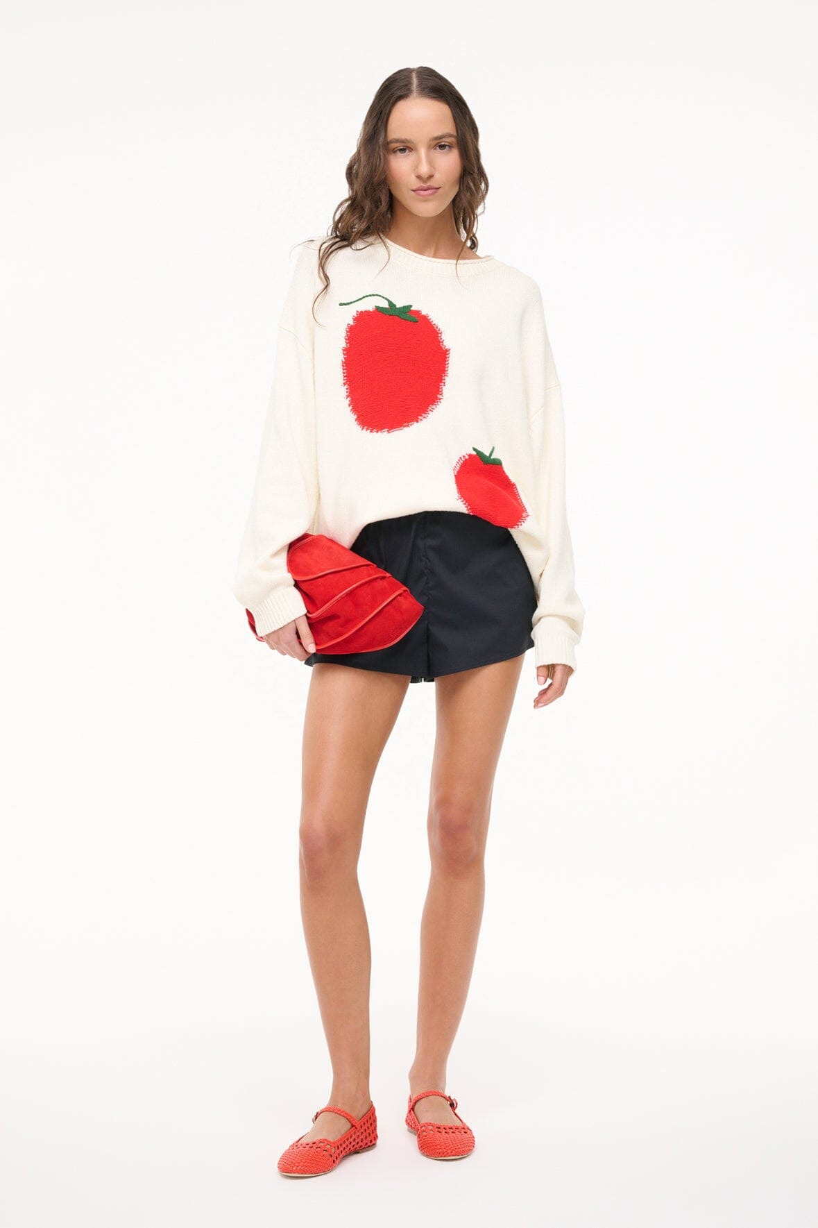 STAUD GIADA SWEATER ROMA IVORY - 3