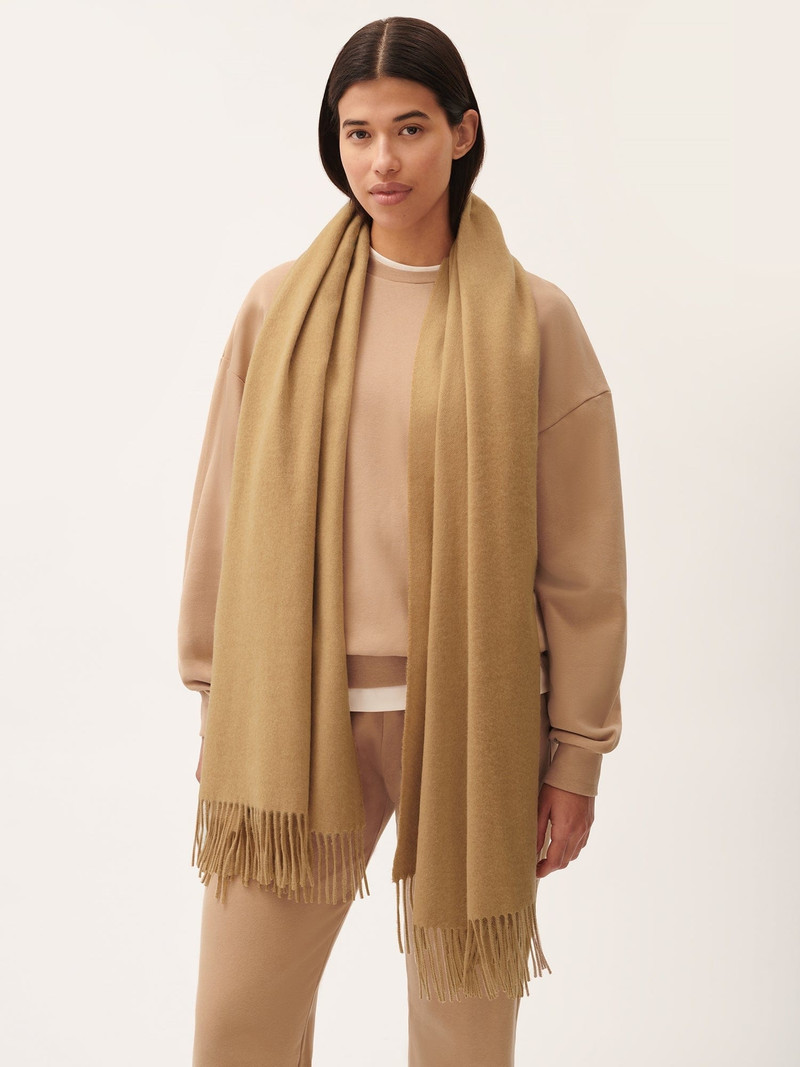 PANGAIA Cashmere Plain Stole - Camel outlook