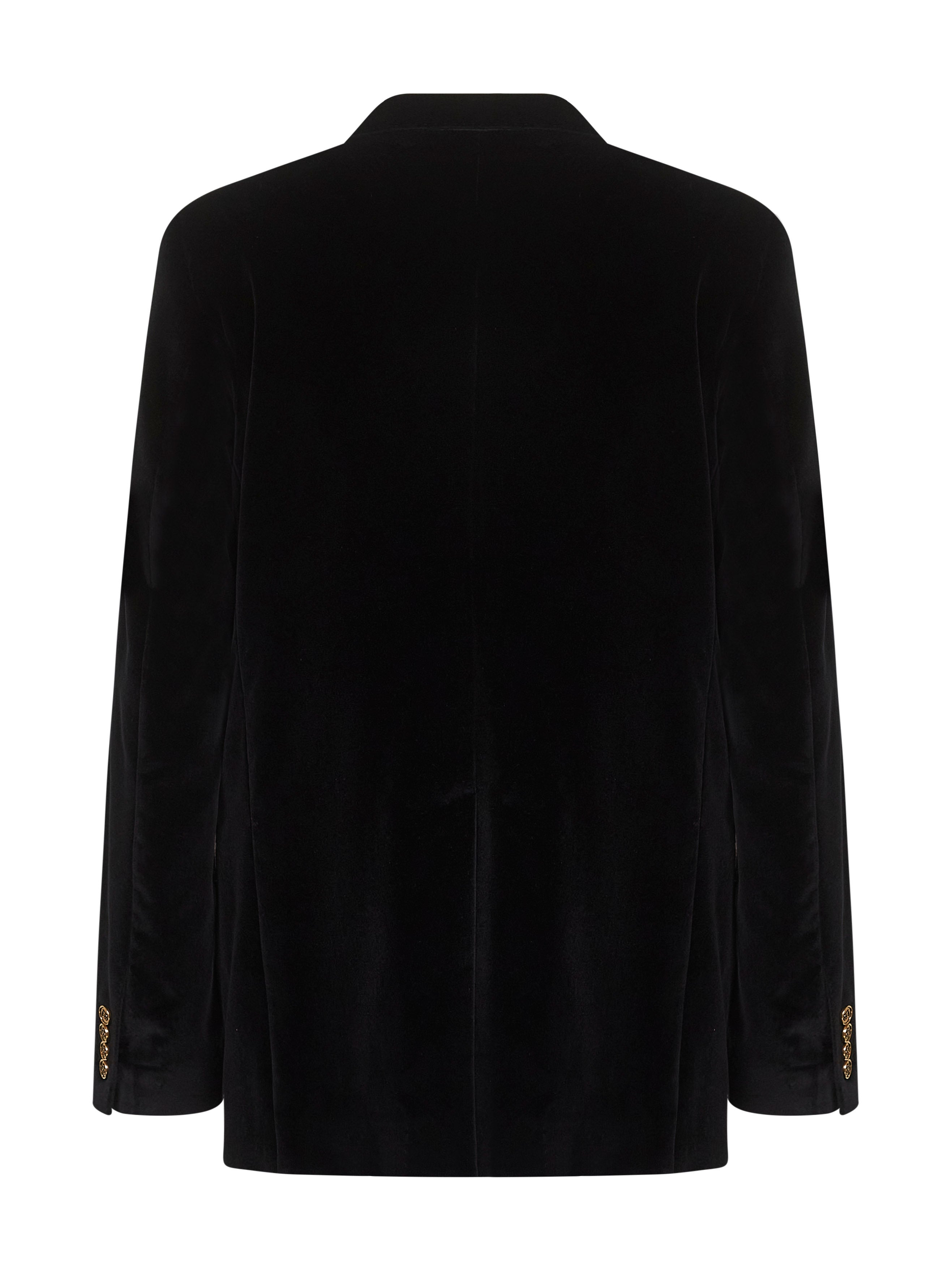 Dolce & Gabbana Men Black Velvet Sicilia Light Single-Breasted Blazer - 2