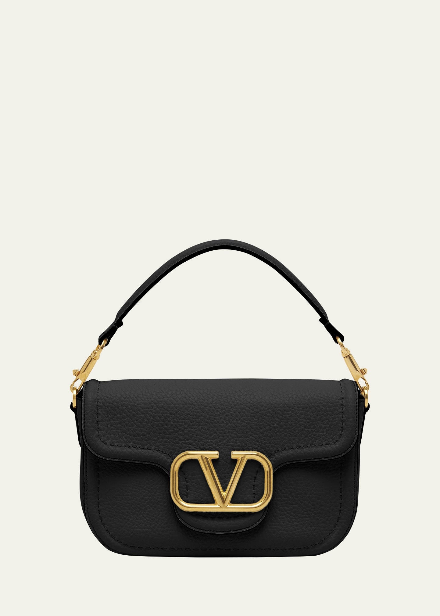 Loco VLOGO Flap Leather Shoulder Bag - 1