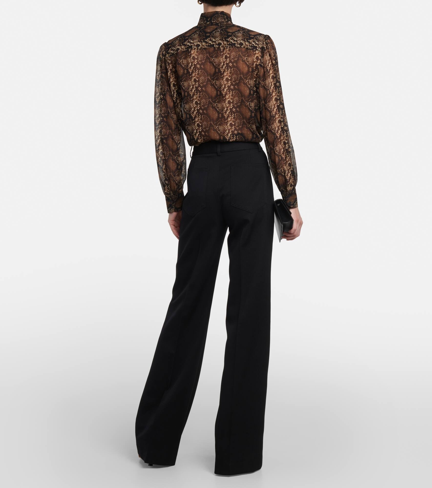 Christophe virgin wool wide-leg pants - 3