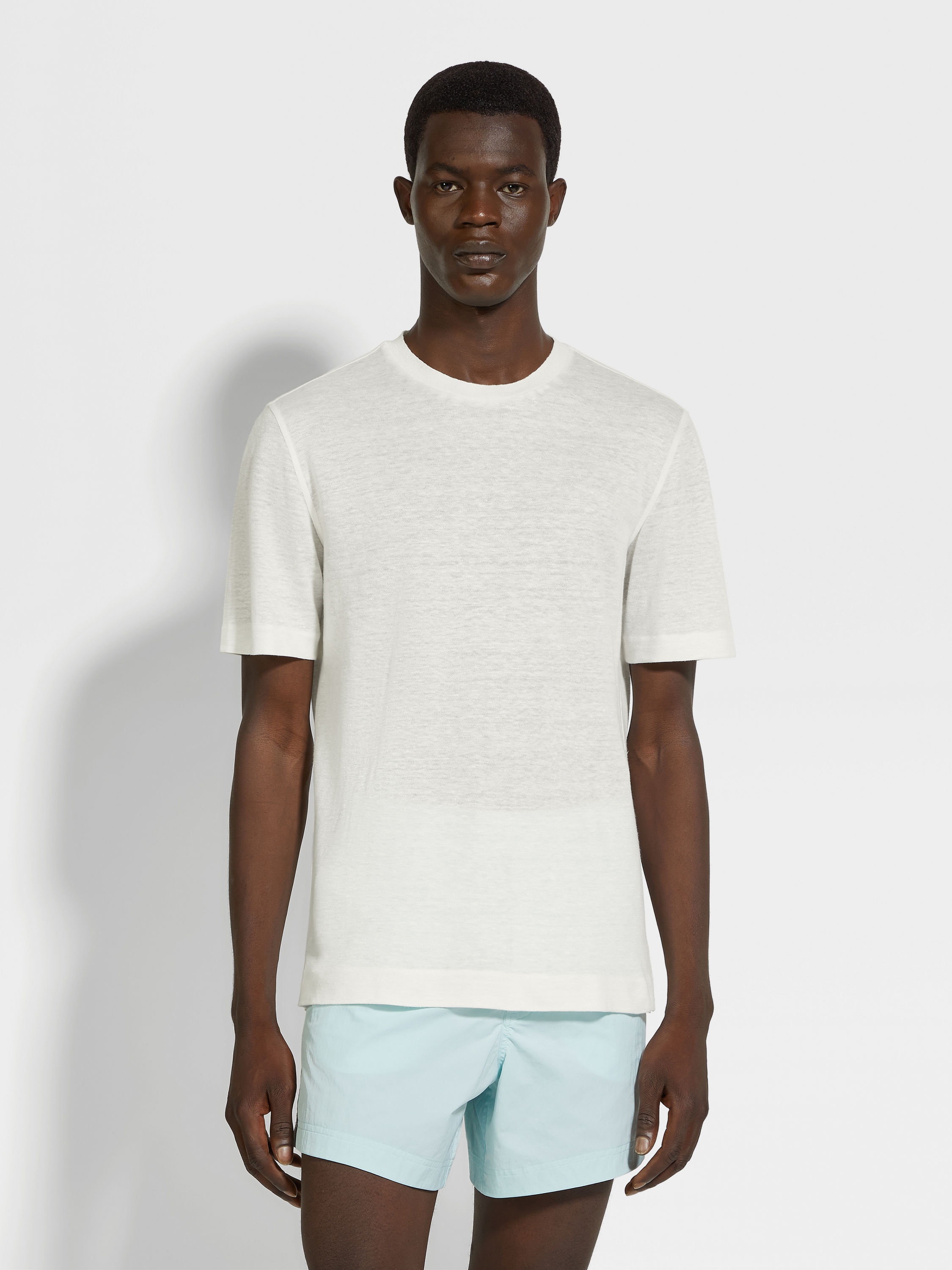WHITE OASI LINO T-SHIRT - 4