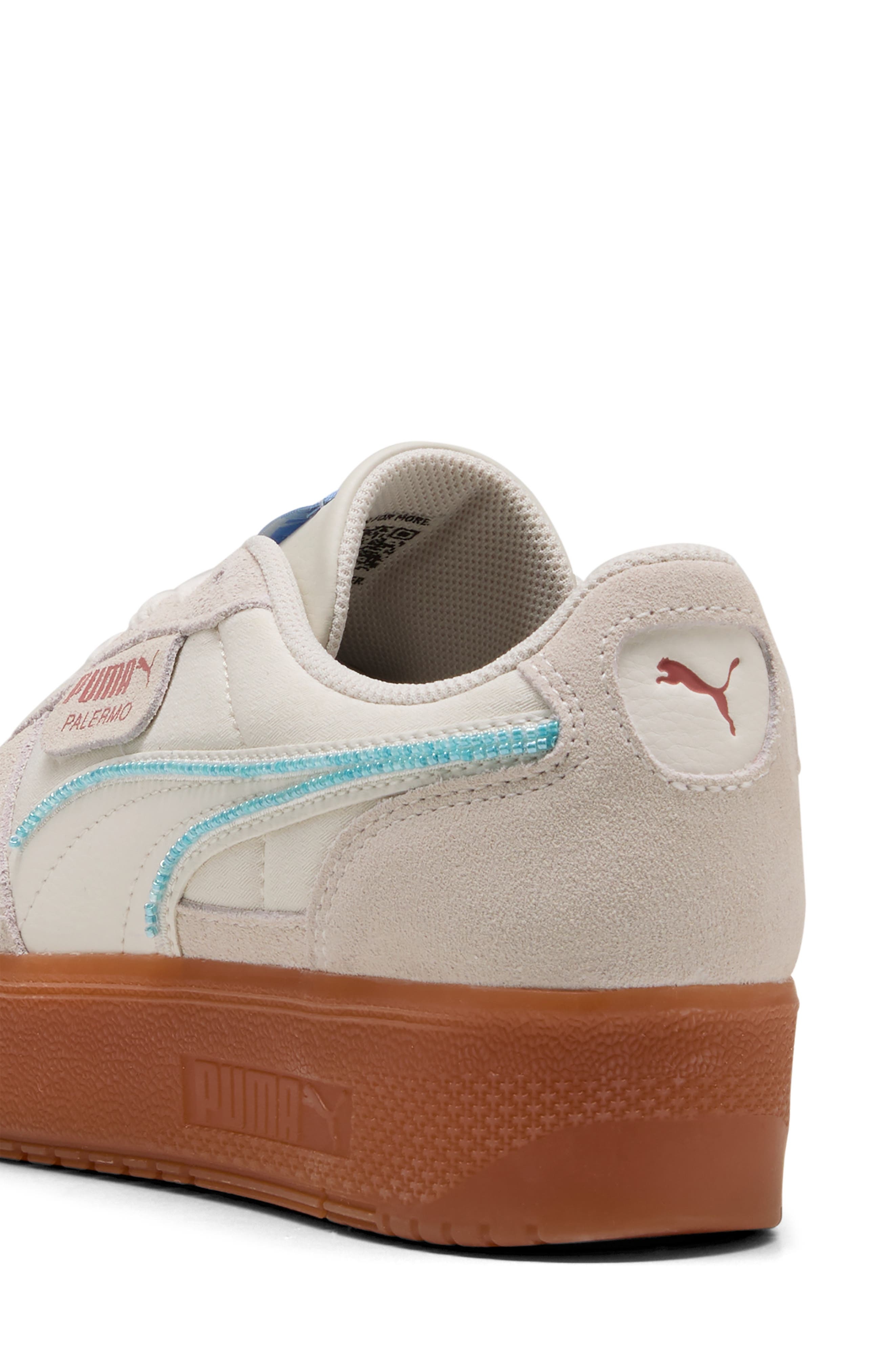 PUMA Palermo Elevata Platform Sneaker in Warm White/Gum at Nordstrom - 3