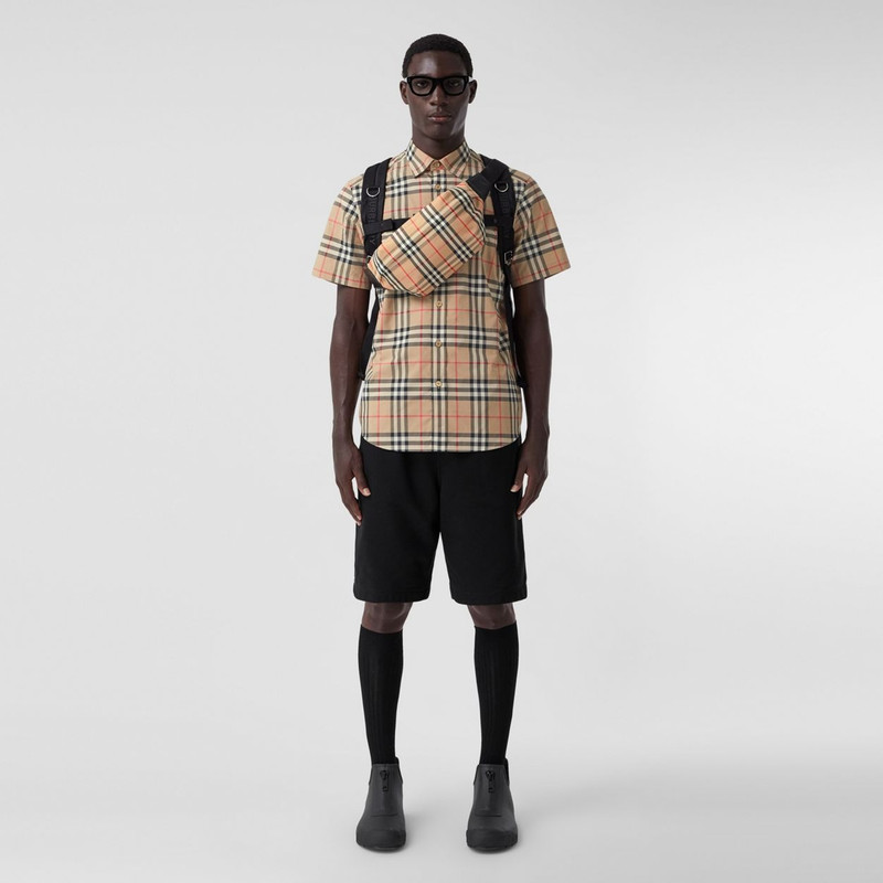 Medium Vintage Check Bonded Cotton Bum Bag 6