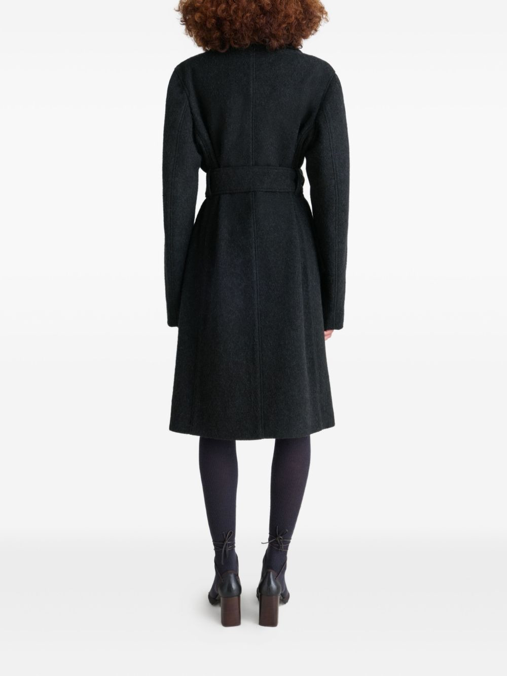 belted tailored coat - 4