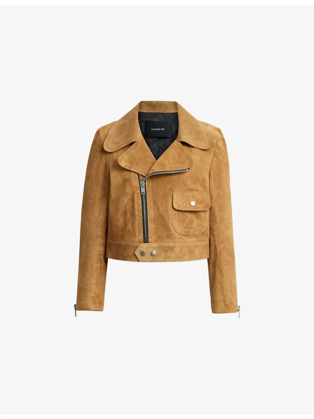 Asymmetric Suede Jacket - 1