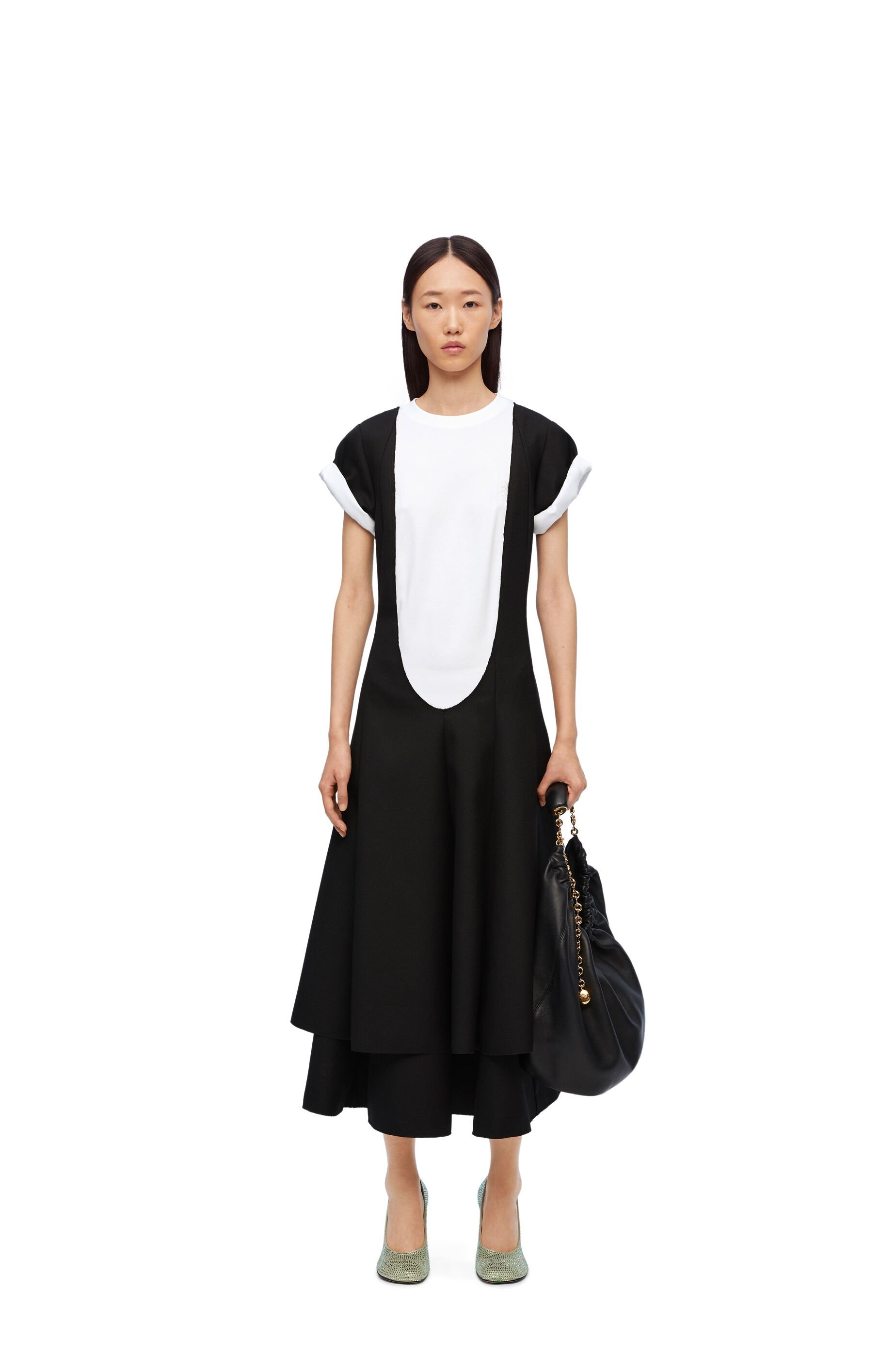 Double layer dress in wool and cotton - 2