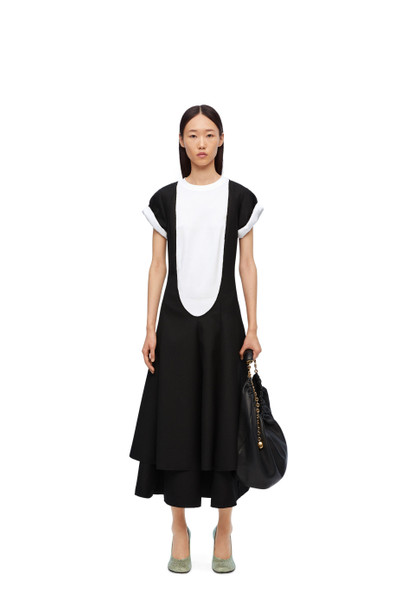 Loewe Double layer dress in wool and cotton outlook