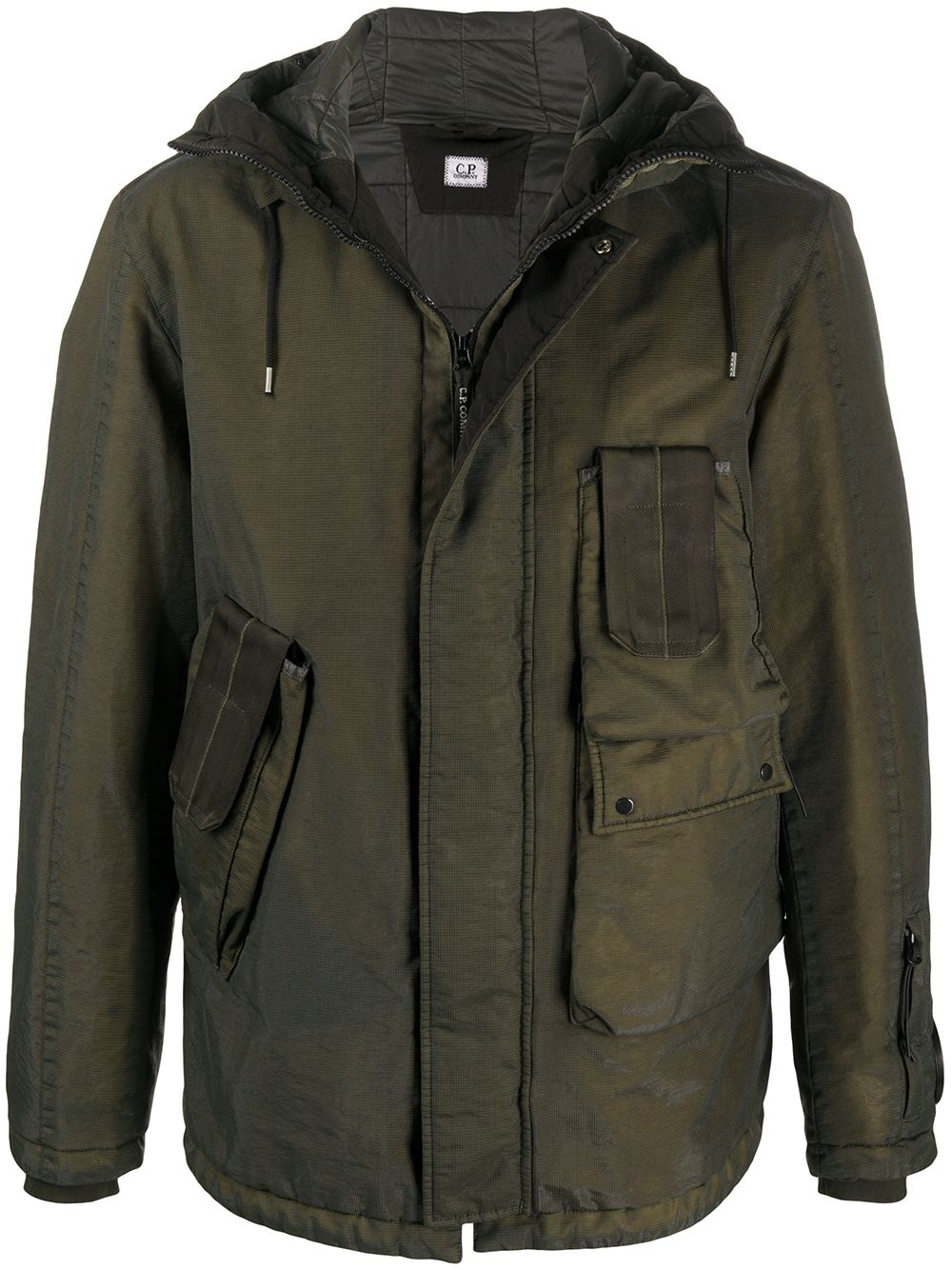 drawstring hood cargo parka - 1