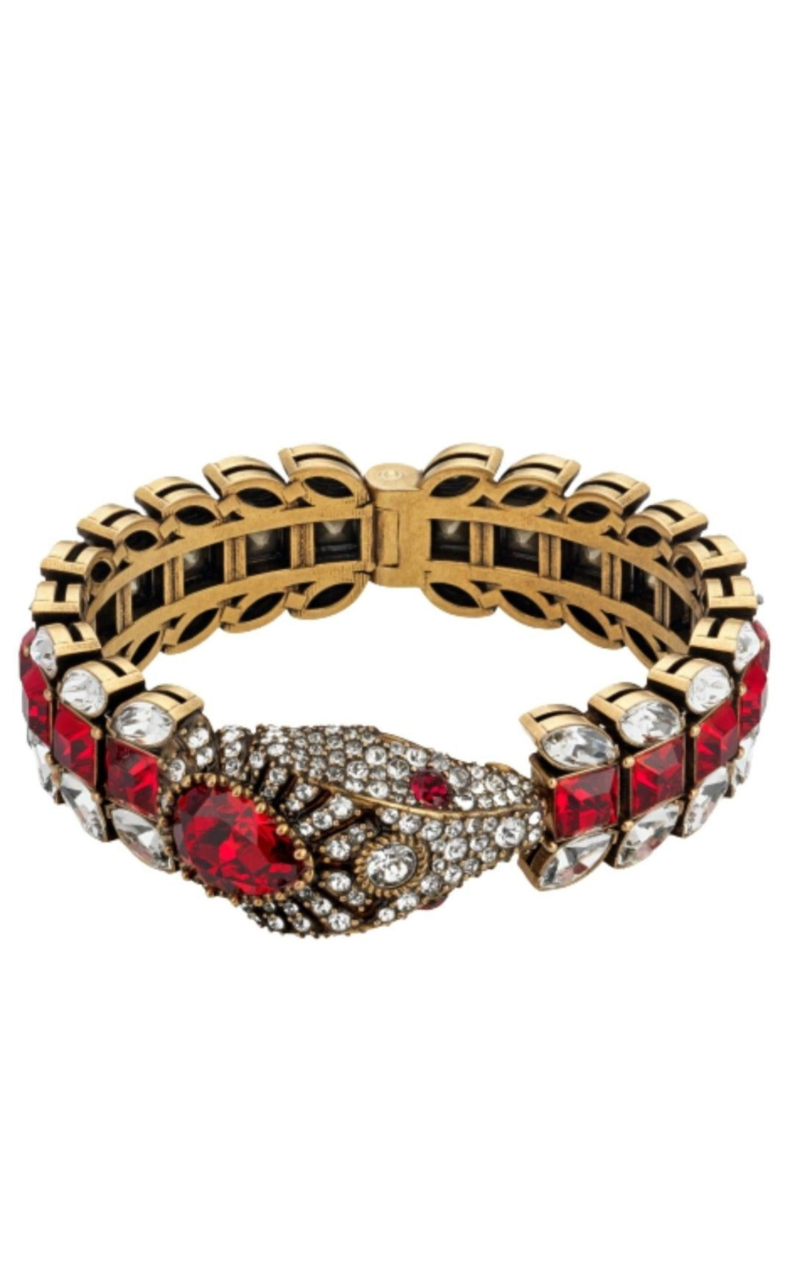Snake Motif Crystal-embellished Bracelet - 5