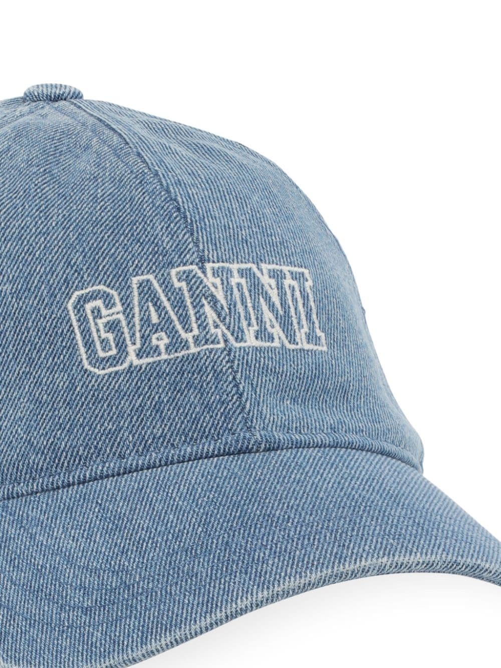 logo-embroidered denim baseball cap - 2