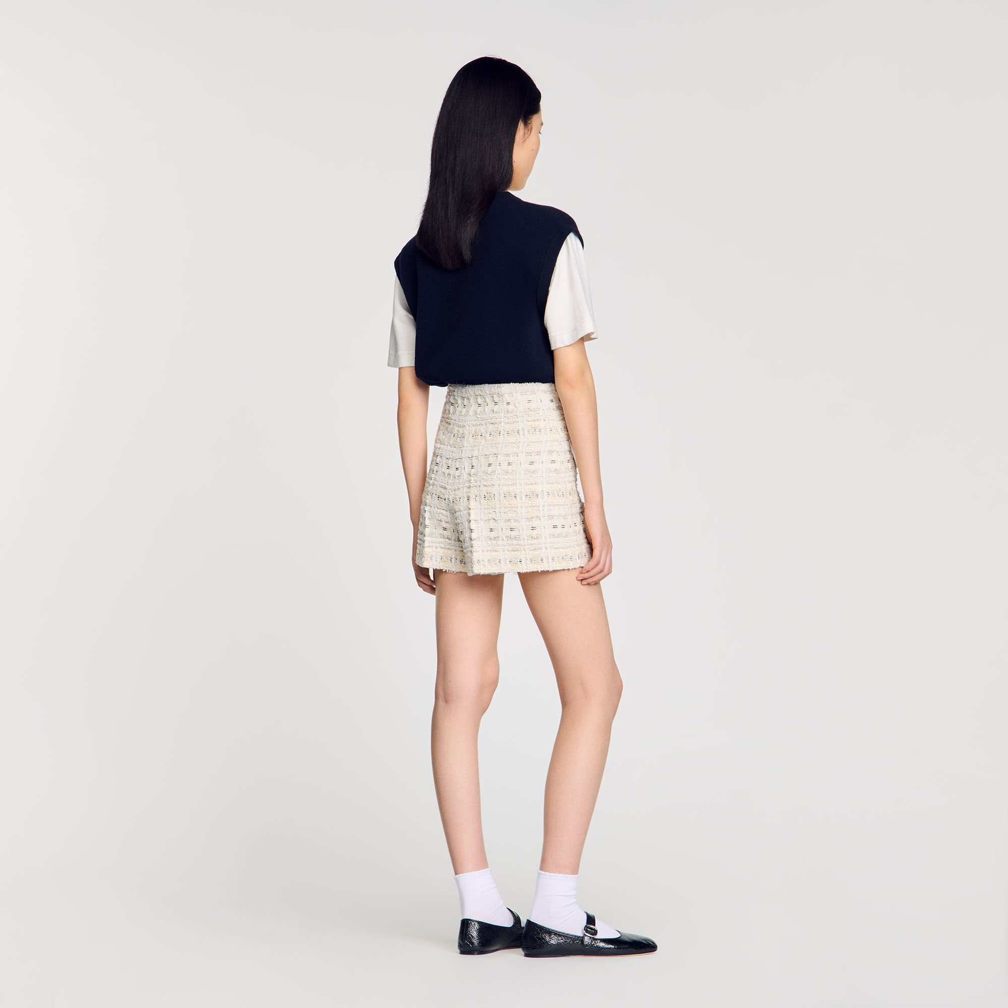 DECORATIVE TWEED SHORTS - 5