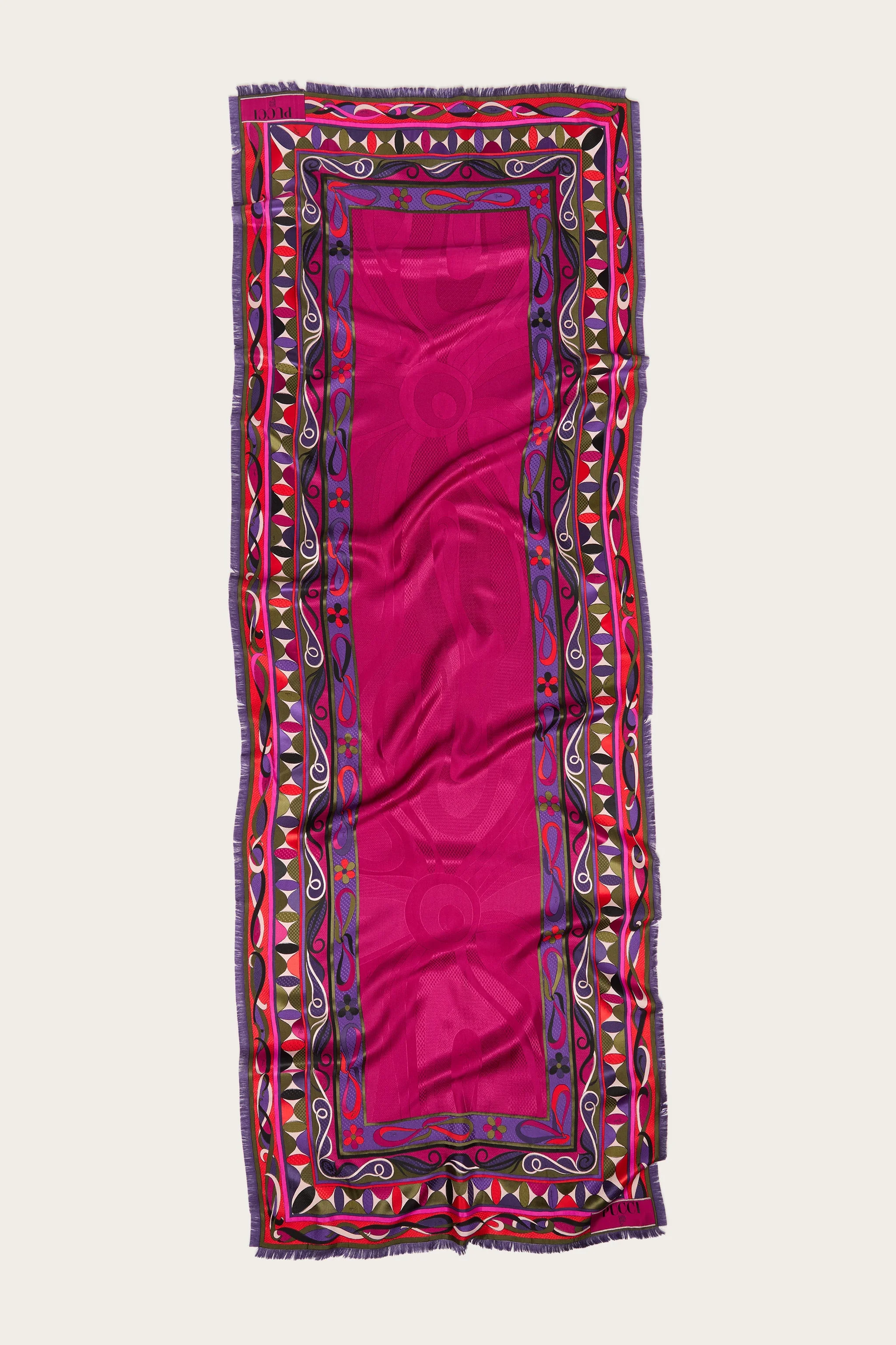 MIXED PRINTS SILK STOLE - 1